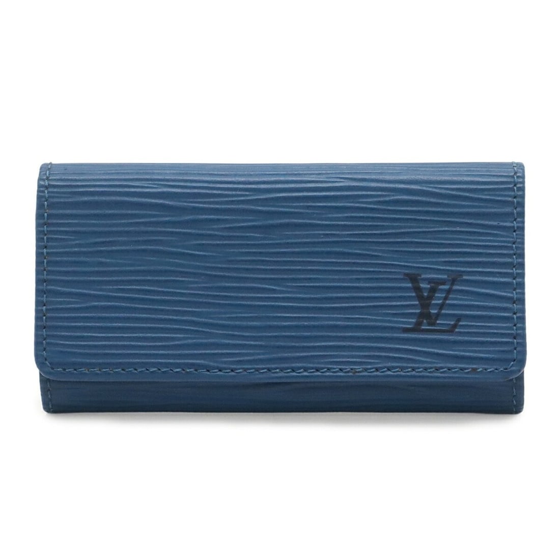LOUIS VUITTON Epi Multicles 4 Key Case, Leather, Toledo Blue, M63825: --- Catalog ---Category: DesignType: KeycaseColor: Toledo blueMaterial: Epi leather Category: GeneralBrand: Louis VuittonCountry of Origin: USACategory: Physical PropertiesSize (HxWxD): 5.5cm x 10.5cm