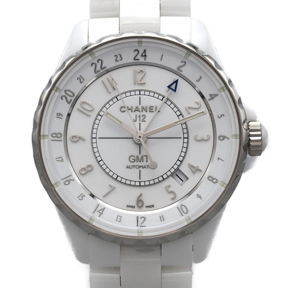 Chanel J12 38mm GMT Ceramic H3103 Automatic Watch: --- Catalog ---Category: SizeWrist Size: 19.5cm / 7.67''Case Diameter: 38mm / 1.5''Category: DesignType: WristwatchGender: MenColor (Dial): WhiteMaterial (Band): CeramicMaterial (Case): CeramicCategor