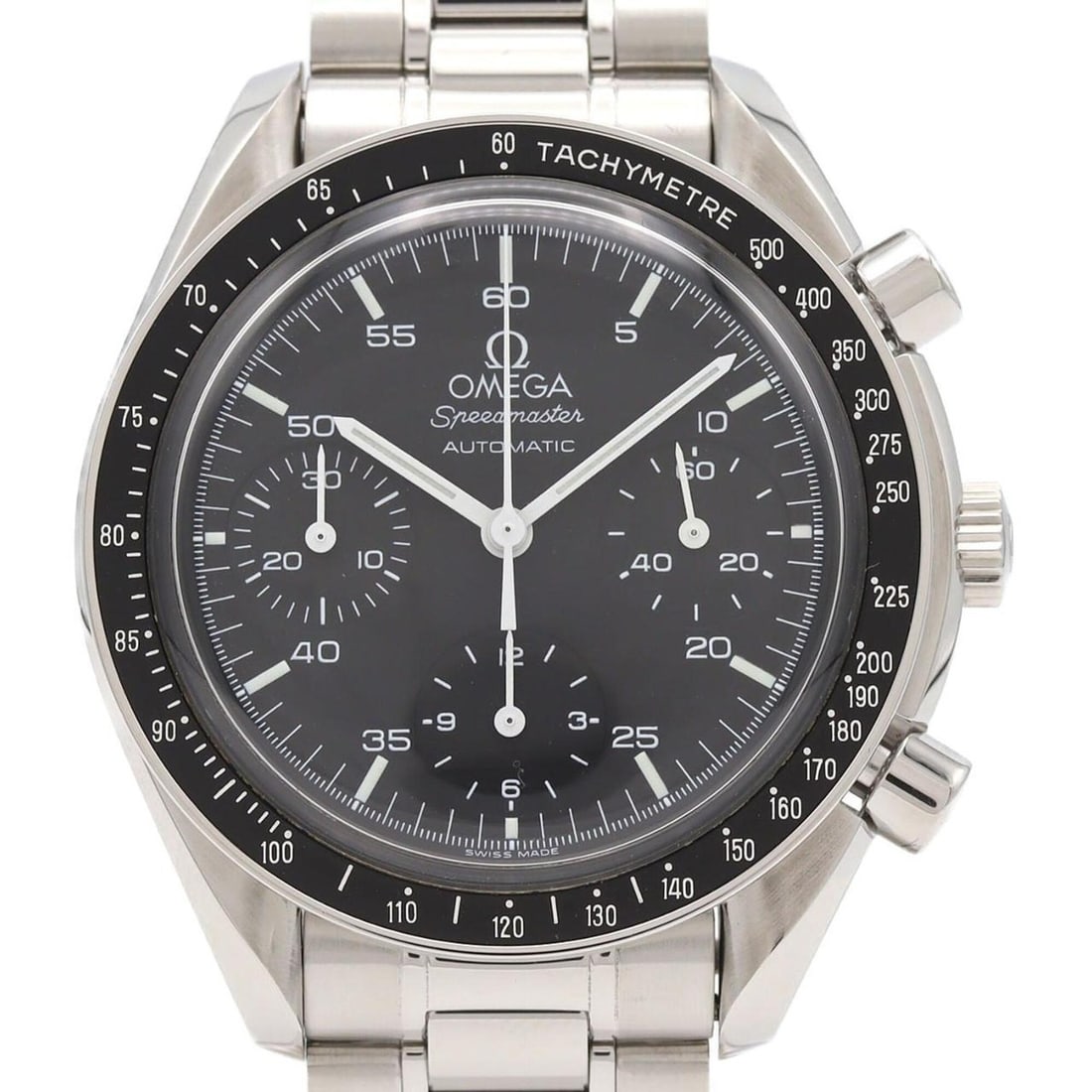 Omega Speedmaster 3510.50 SS Automatic Watch: --- Catalog ---Category: SizeWrist Size: 20cm / 7.87''Case Diameter: 39mm / 1.54''Category: DesignType: WristwatchGender: MenColor (Dial): BlackMaterial (Band): Stainless steelMaterial (Case): Stainle