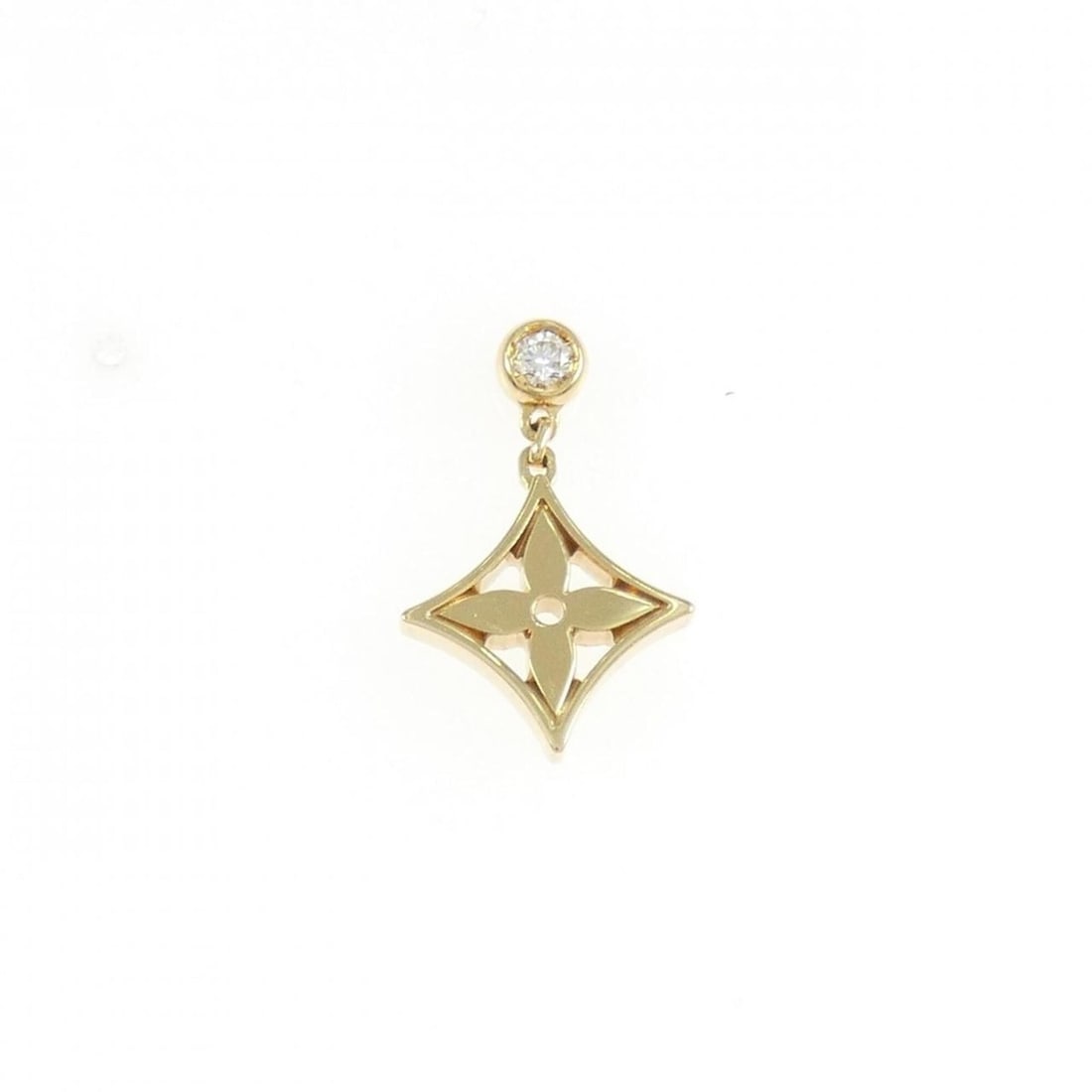 Louis Vuitton Puce Monogram Idylle Earring (Single Earring): --- Catalog ---Category: SizeSize (HxWxD): 15.80mm x 9.90mm / 0.62'' x 0.39''Category: DesignType: Stud earringsGender: WomenMaterial: Yellow gold (18K)Category: GeneralLine: MonogramBrand: Louis Vuit