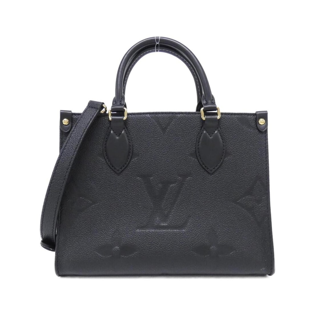 Louis Vuitton Monogram Empreinte OnTheGo PM M45653 Handbag: --- Catalog ---Category: SizeSize (HxWxD): 19cm x 25cm x 11cm / 7.48'' x 9.84'' x 4.33''Category: DesignType: HandbagColor: BlackGender: WomenMaterial: Leather Hardware Color: GoldLeather/Fur Type: Ca