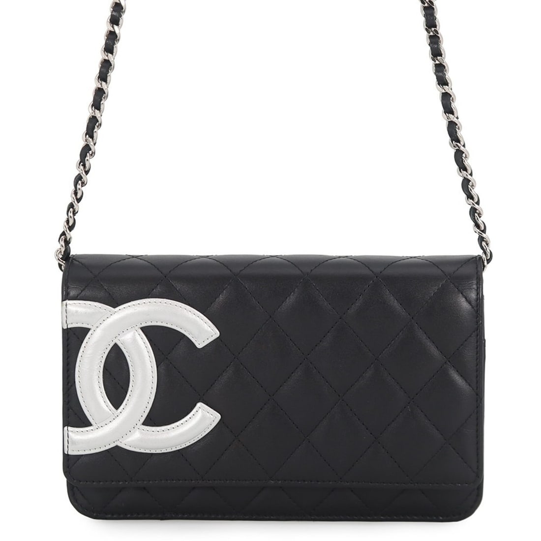 Chanel Chain Wallet Cambon Line Coco Mark A46646 CHANEL Black Women's WALLET: --- Catalog ---Category: SizeWeight: 320g / 11.28oz.Size (HxWxD): 12cm x 19cm x 3.5cm / 4.72'' x 7.48'' x 1.37''Strap / Chain Length: 1.29m / 50.78''Category: DesignType: Chain/Shoulder walletColor: B