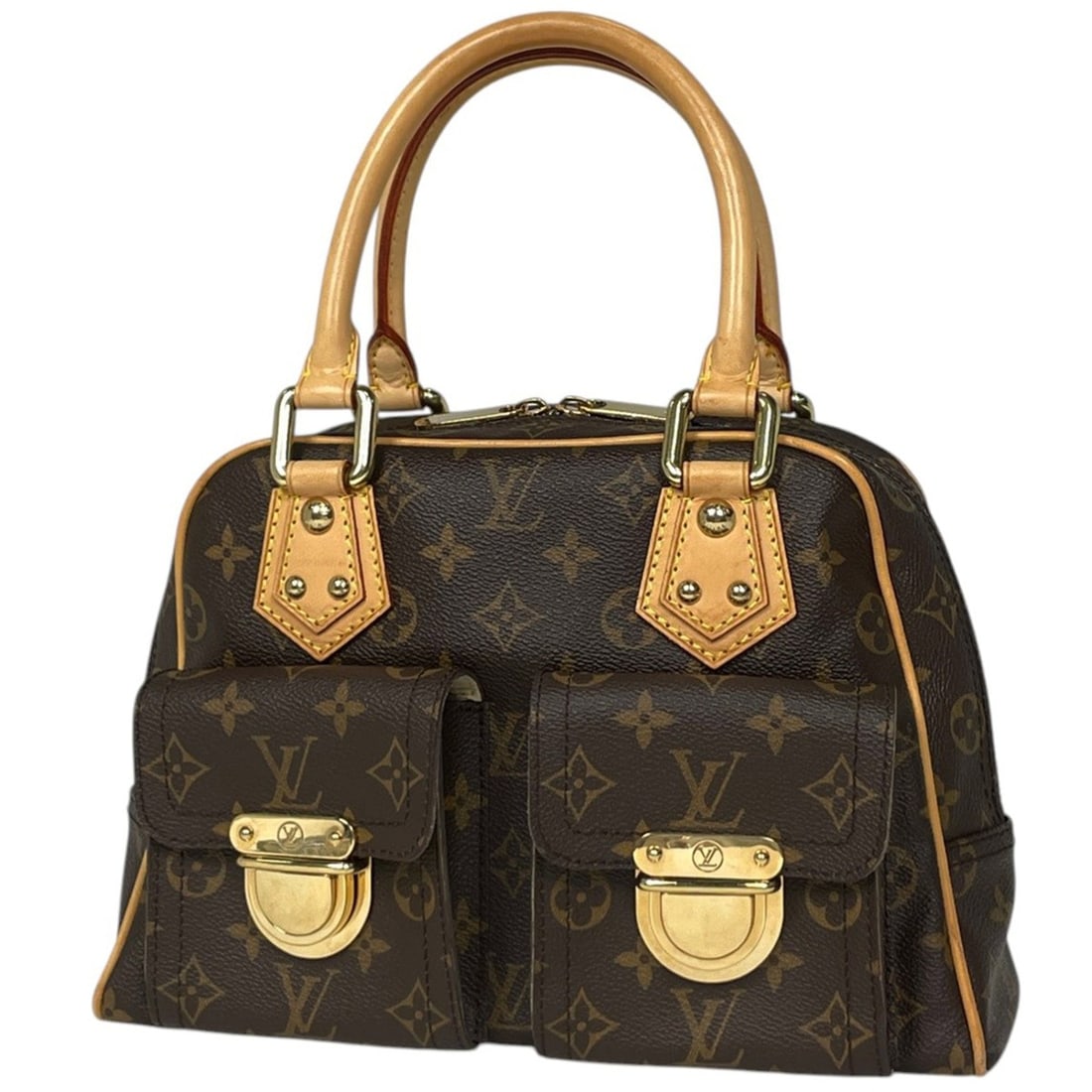 Louis Vuitton Manhattan PM handbag, Monogram Brown, M40026, for women. (1 of 8)