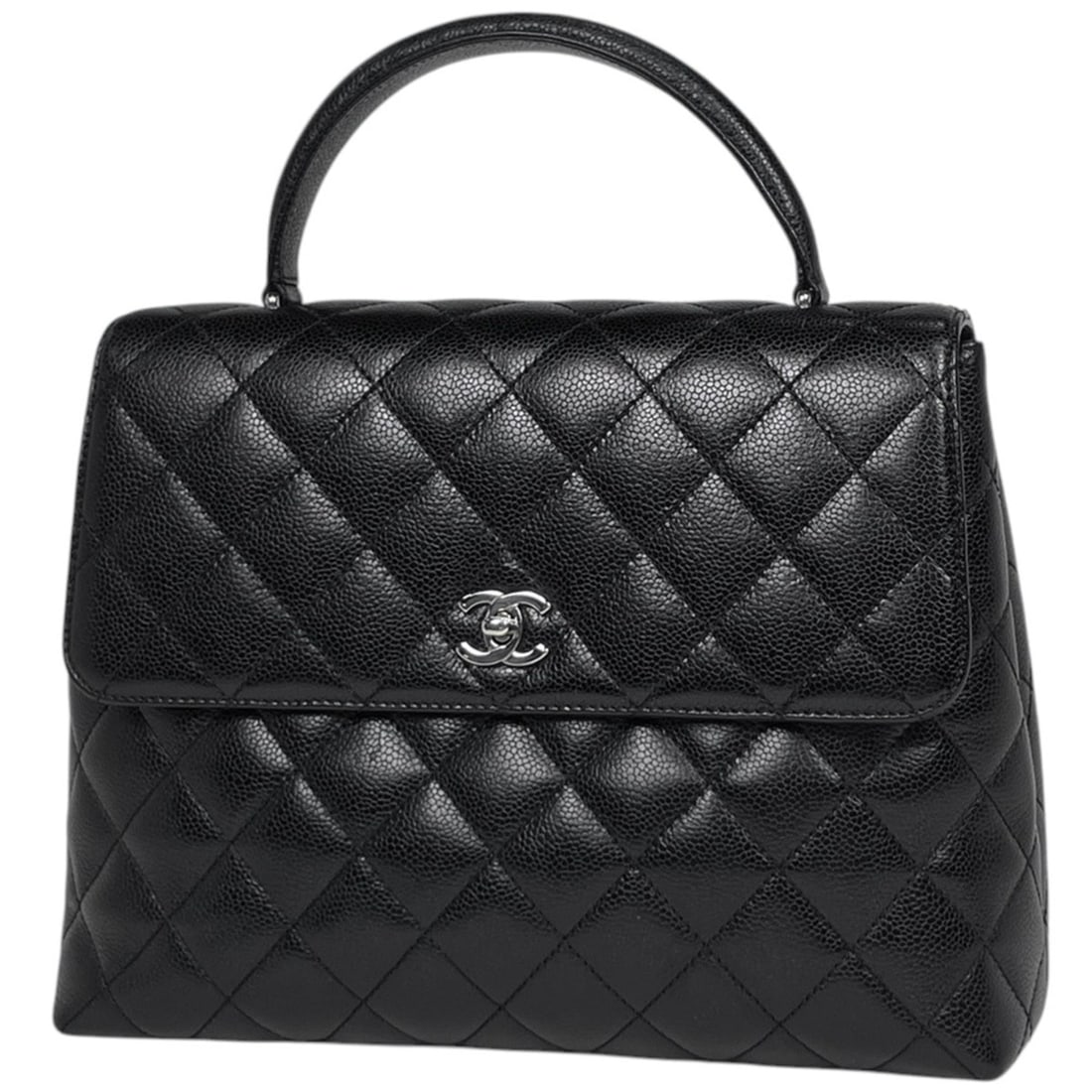 Chanel Coco Mark Matelassé Handbag, Caviar Leather, Black, A12397, Women's: --- Catalog ---Category: SizeSize (HxWxD): 23cm x 30cm x 11.5cm / 9.05'' x 11.81'' x 4.52''Category: DesignType: HandbagColor: BlackGender: WomenMaterial: Grained Calfskin Category: GeneralMPN: A12397
