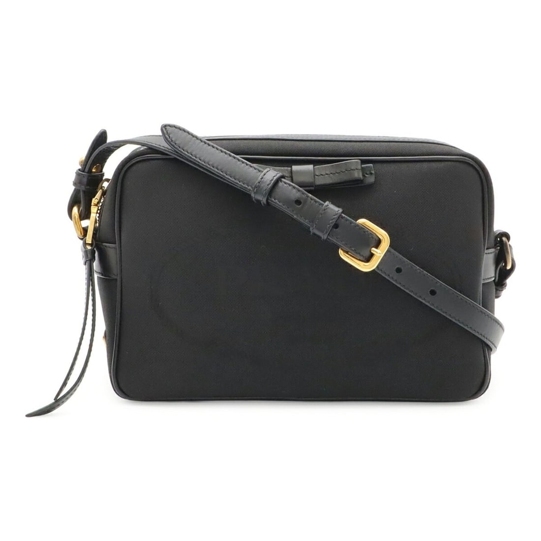 PRADA Jacquard Ribbon Shoulder Bag, Canvas and Leather, NERO Black, 1BH089: --- Catalog ---Category: SizeSize (HxWxD): 15cm x 22cm x 8cm / 5.9'' x 8.66'' x 3.14''Category: DesignType: Shoulder bagColor: Black, NeroGender: Women,MenMaterial: Canvas , Leather Category: GeneralB