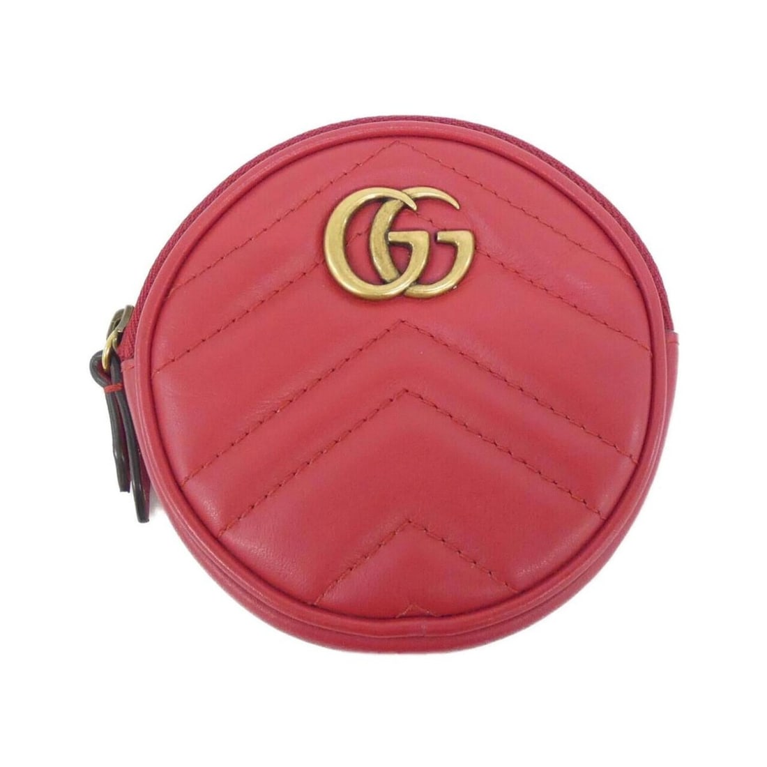 Gucci GG Marmont 575160 DTDCT Wallet/Coin Case: --- Catalog ---Category: SizeSize (HxWxD): 10cm x 10cm x 1.5cm / 3.93'' x 3.93'' x 0.59''Category: DesignType: Coin purse/coin caseColor: Red colorGender: WomenMaterial: Leather Category: GeneralMPN:
