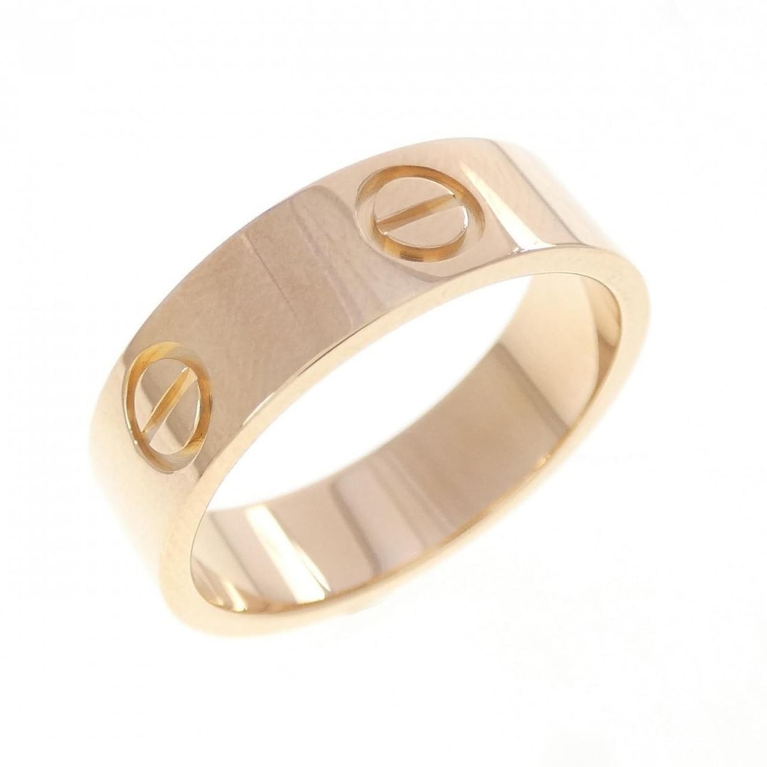 Cartier Love Ring: --- Catalog ---Category: SizeUS Size: 7Brand Size: 54Category: DesignType: Band ringGender: WomenMaterial: Pink gold (18K)Category: GeneralBrand: Cartier--- Item List ---Section: ConditionRanking: Ran