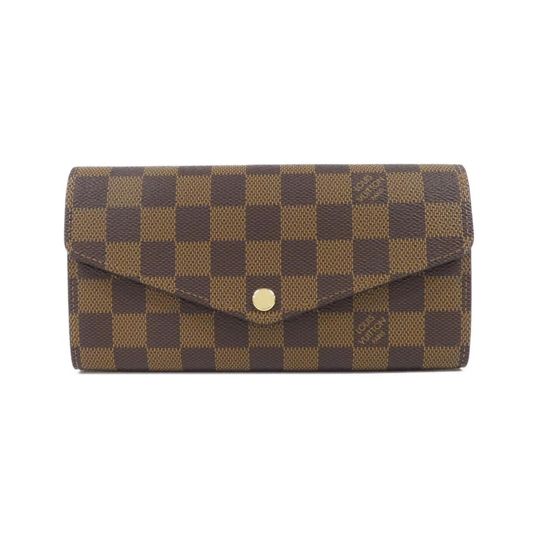 Louis Vuitton Damier Portefeuille Sarah N63209 Wallet: --- Catalog ---Category: SizeSize (HxWxD): 10cm x 19cm x 2cm / 3.93'' x 7.48'' x 0.78''Category: DesignType: Long wallet (bi-fold)Color: Brown, EbeneGender: WomenMaterial: Coated canvas Category: