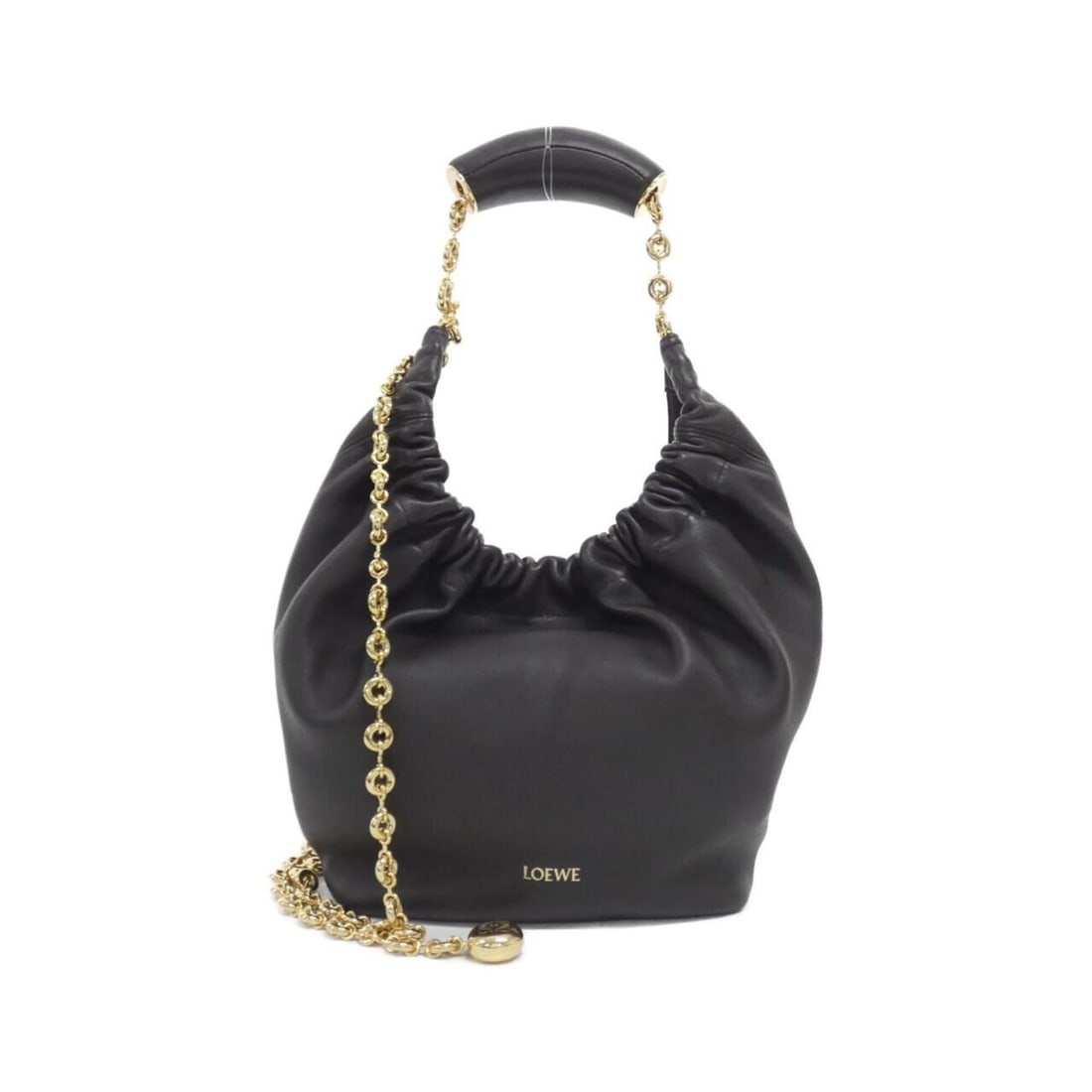 Loewe Squeeze Small A914NCHX01 Shoulder Bag: --- Catalog ---Category: SizeSize (HxWxD): 24cm x 20cm x 11cm / 9.44'' x 7.87'' x 4.33''Category: DesignType: Shoulder bagColor: ChocolateGender: Women,MenMaterial: Leather Leather/Fur Type: LambskinC