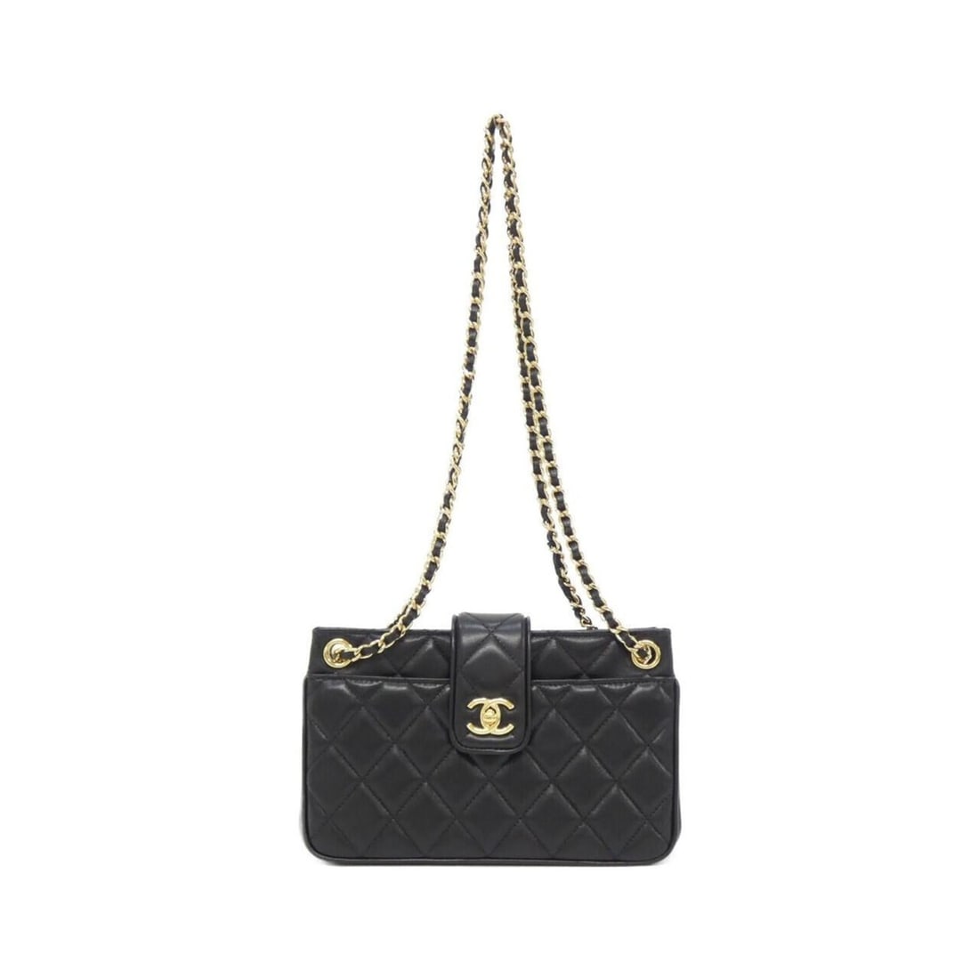 Chanel handbag, clutch, shoulder bag: --- Catalog ---Category: SizeSize (HxWxD): 12.5cm x 20cm x 6cm / 4.92'' x 7.87'' x 2.36''Category: DesignType: Handbag, Shoulder bagColor: BlackGender: WomenMaterial: Leather Hardware Color: