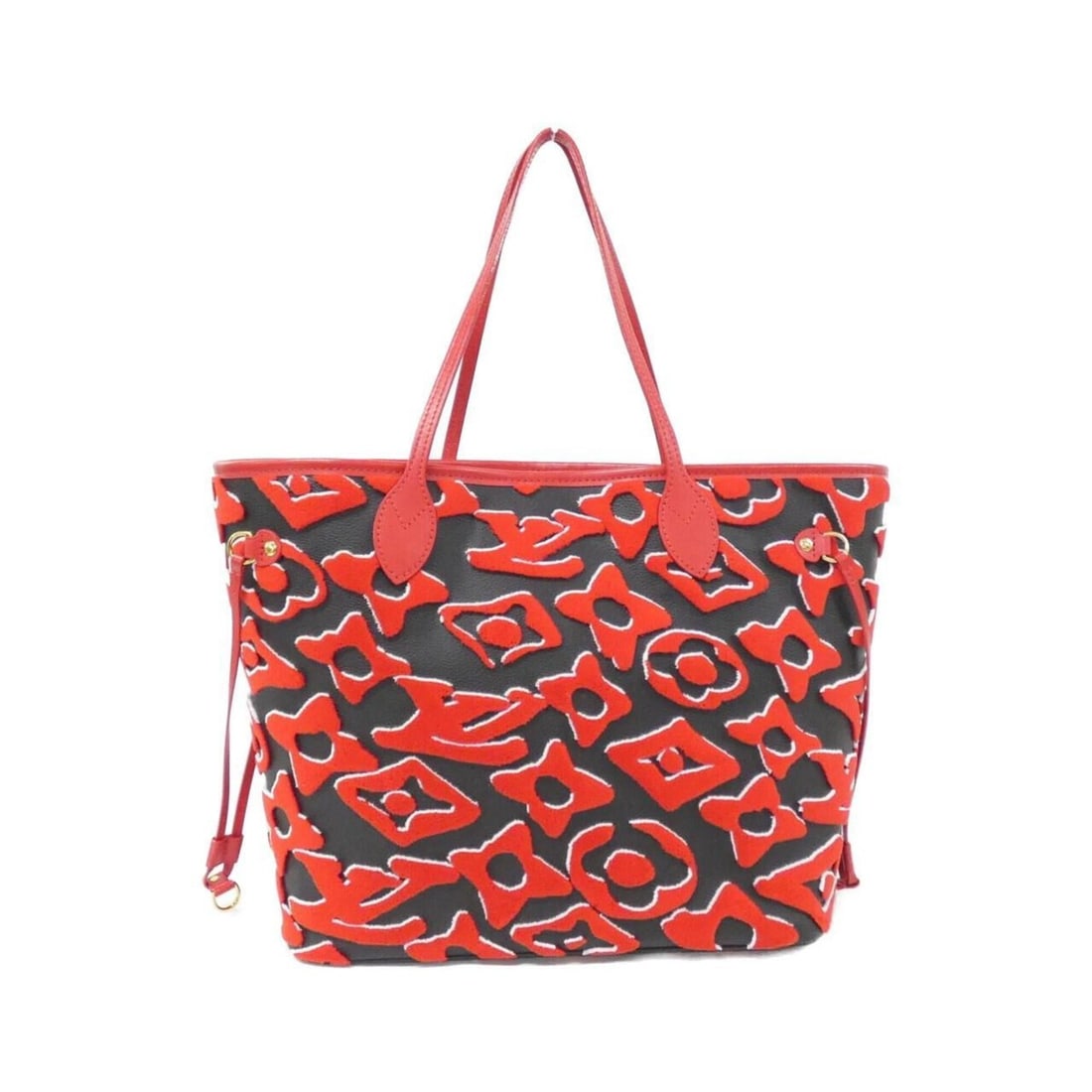 Louis Vuitton LVxUF Neverfull MM M45544 Handbag: --- Catalog ---Category: SizeSize (HxWxD): 28cm x 43cm x 14cm / 11.02'' x 16.92'' x 5.51''Category: DesignType: HandbagColor: Black, Red colorGender: WomenMaterial: Coated canvas Category: