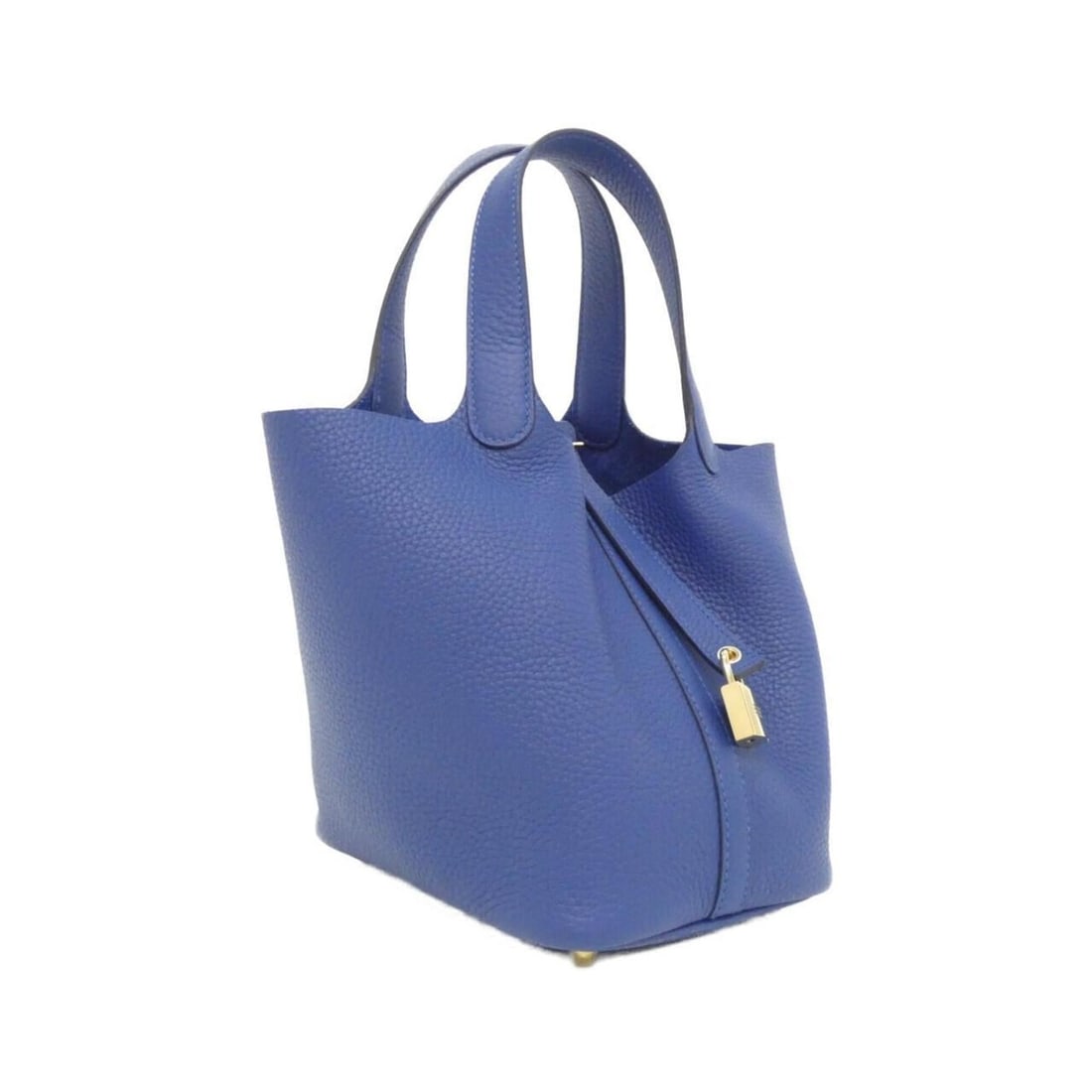 Hermes Picotin Lock PM 056289CP Handbag: --- Catalog ---Category: SizeSize (HxWxD): 19cm x 18cm x 13.5cm / 7.48'' x 7.08'' x 5.31''Category: DesignType: HandbagColor: BlueGender: WomenMaterial: Taurillon clemence leather Category: GeneralMPN