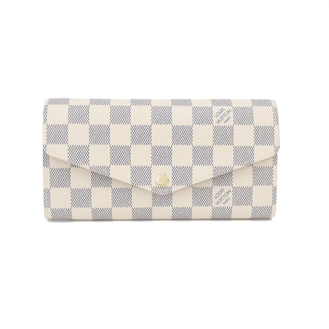 Louis Vuitton Damier Azur Portefeuille Sarah N63208 Wallet: --- Catalog ---Category: SizeSize (HxWxD): 10cm x 19cm x 2cm / 3.93'' x 7.48'' x 0.78''Category: DesignType: Long wallet (bi-fold)Color: AzurGender: WomenMaterial: Coated canvas Category: