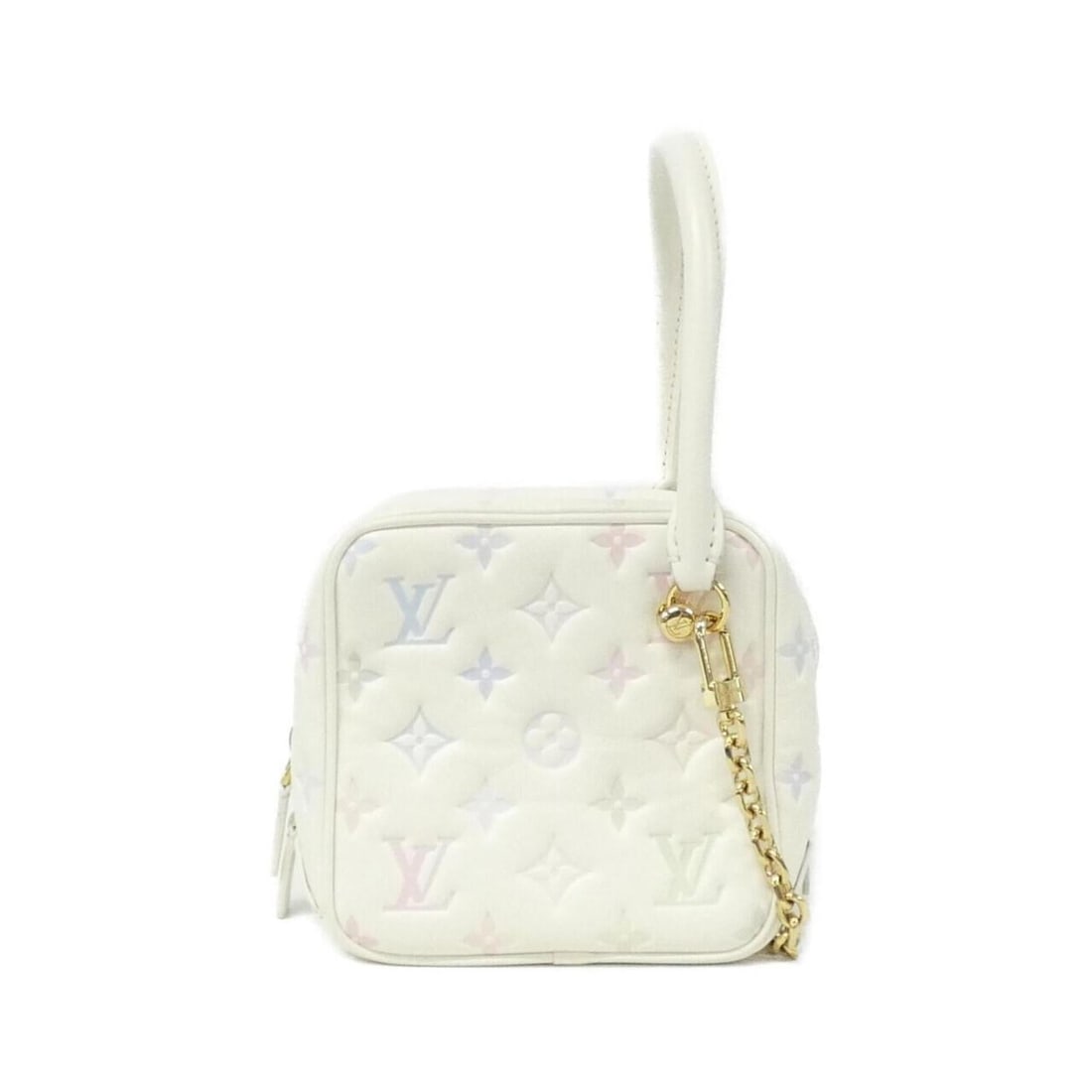 Louis Vuitton Square Bag M23059 Handbag: --- Catalog ---Category: SizeSize (HxWxD): 16cm x 16cm x 16cm / 6.29'' x 6.29'' x 6.29''Category: DesignType: HandbagColor: Multi-color, WhiteGender: WomenMaterial: Leather Hardware Color: