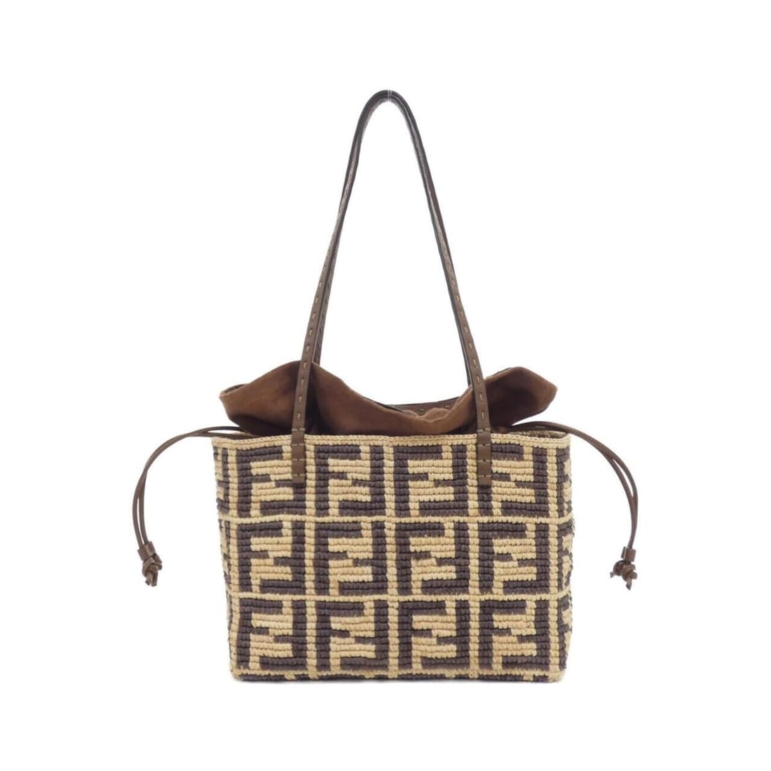 Fendi Roll Small 8BH424 AS3B Handbag: --- Catalog ---Category: SizeSize (HxWxD): 19cm x 26cm x 12.5cm / 7.48'' x 10.23'' x 4.92''Category: DesignType: Handbag, PouchColor: BeigeGender: Men,WomenMaterial: Raffia , Leather Hardware Color: