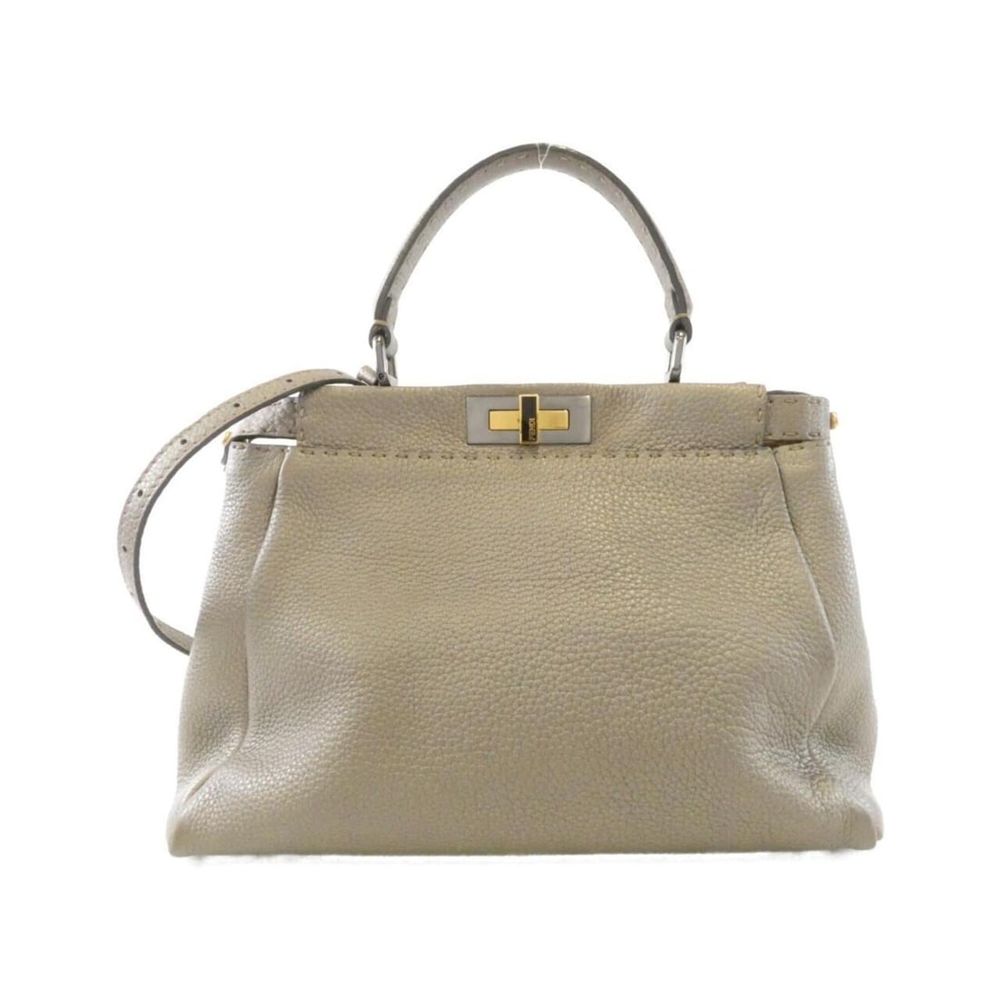 Fendi Peekaboo 8BN226 DD2 Handbag: --- Catalog ---Category: SizeSize (HxWxD): 26cm x 34cm x 12cm / 10.23'' x 13.38'' x 4.72''Category: DesignType: HandbagColor: SilverGender: WomenMaterial: Leather Hardware Color: Gold,
