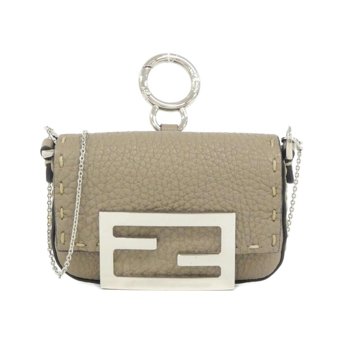 Fendi Nano Baguette Charm 7AS045 QZY Accessory Bag: --- Catalog ---Category: SizeSize (HxWxD): 65.00mm x 100.00mm x 25.00mm / 2.56'' x 3.94'' x 0.98''Category: DesignType: Handbag charmGender: WomenMaterial: LeatherLeather/Fur Type: CalfskinCategory: G