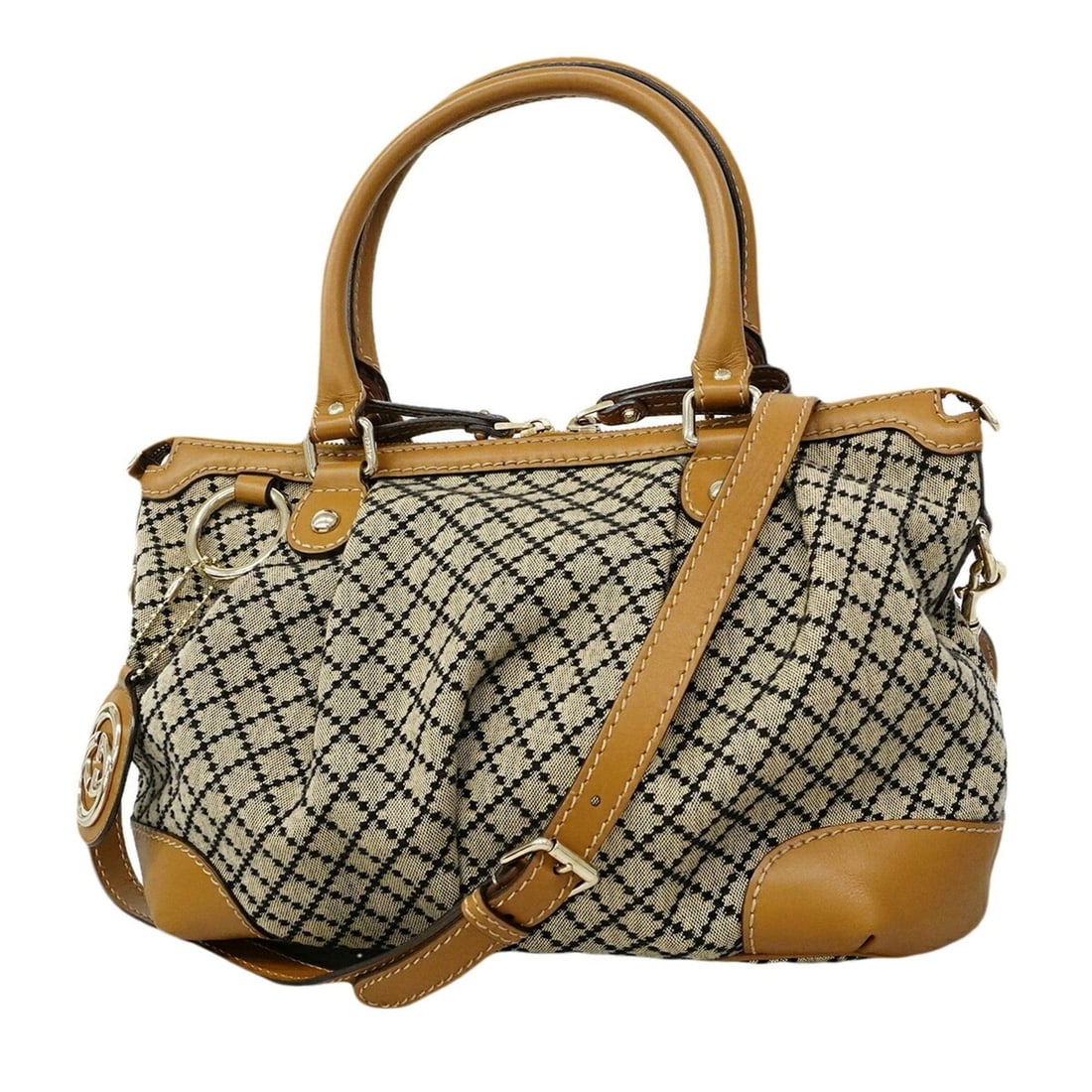 Gucci Diamante Sukey Tote Bag 247902, Canvas, Brown, Beige, Champagne, 2-way bag for women: --- Catalog ---Category: SizeSize (HxWxD): 24cm x 27.5cm x 15cm / 9.44'' x 10.82'' x 5.9''Category: DesignType: Tote bagColor: Beige, BrownGender: WomenMaterial: Canvas Category: GeneralMPN: 247902Bra
