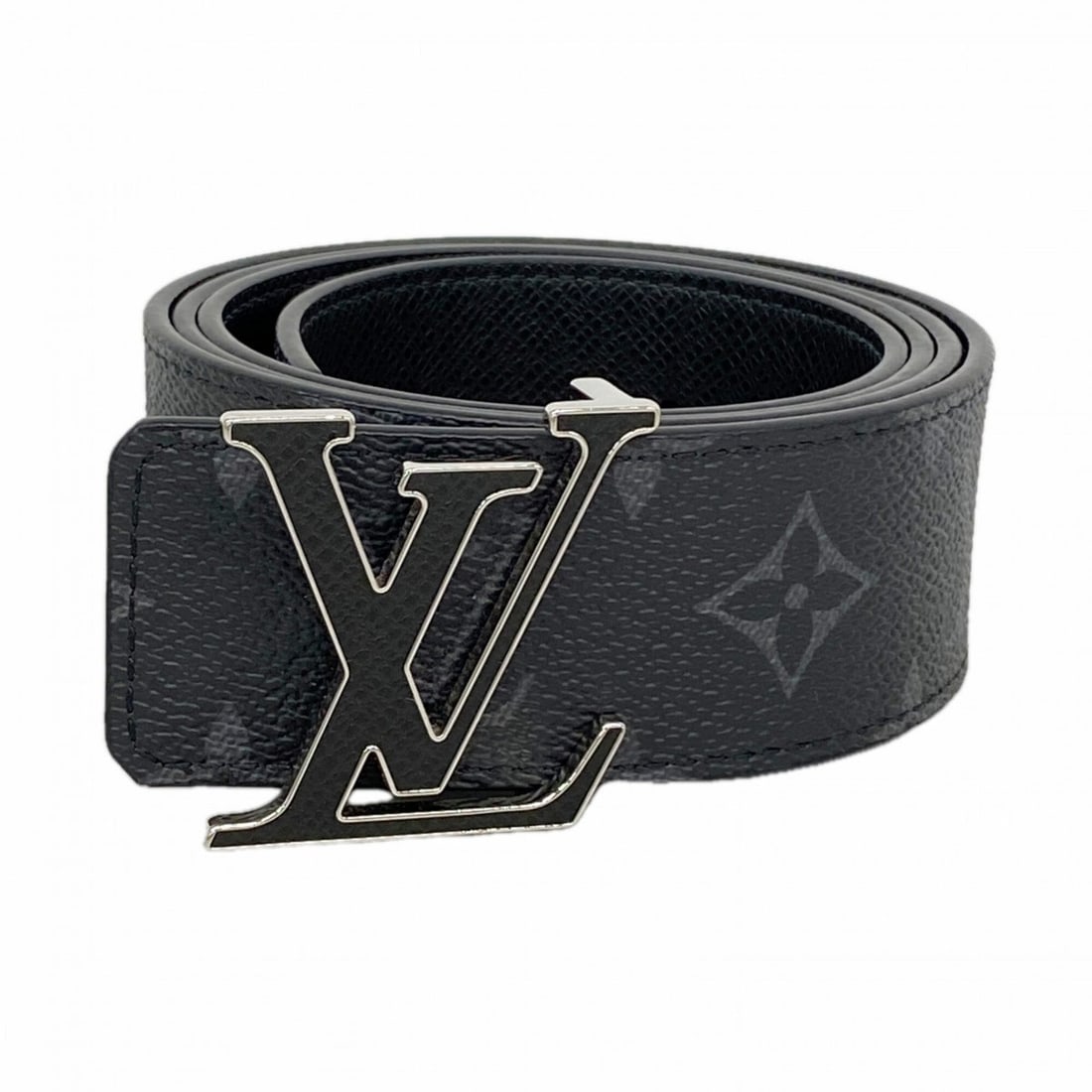 Louis Vuitton Monogram Eclipse Belt, Ceinture LV Initials, M0157, Black, Men's: --- Catalog ---Category: SizeLength: 82cm - 92cm / 32.28'' - 36.22''Category: DesignType: Standard beltColor: BlackGender: MenCategory: GeneralMPN: M0157Brand: Louis Vuitton--- Item List ---Section: C