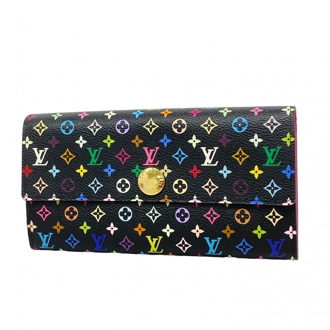 Louis Vuitton Monogram Multicolor Portefeuille Sarah Long Wallet M93747 Noir Grenade (Women's) (1 of 9)