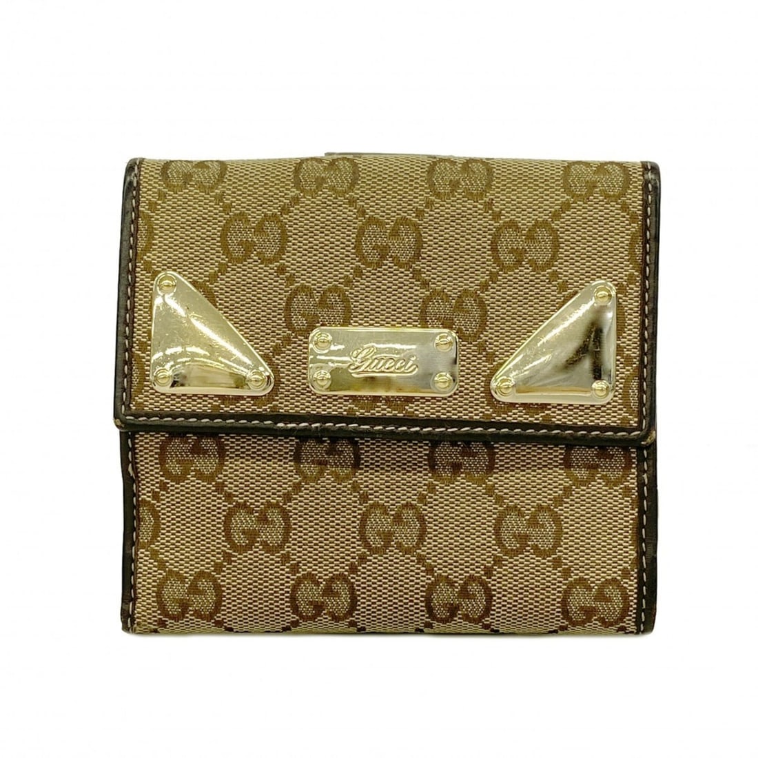 Gucci GG Canvas Wallet 181896, Brown Canvas, Women's: --- Catalog ---Category: SizeSize (HxWxD): 11cm x 12cm x 2cm / 4.33'' x 4.72'' x 0.78''Category: DesignType: Wallet (bi-fold)Color: BrownGender: WomenMaterial: Canvas Category: GeneralMPN: