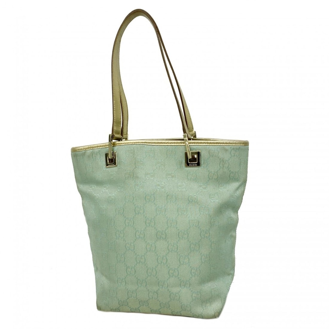 Gucci GG Canvas Tote Bag 002 1099 Green Gold Women's: --- Catalog ---Category: SizeSize (HxWxD): 25cm x 17.5cm x 10.5cm / 9.84'' x 6.88'' x 4.13''Category: DesignType: Tote bagColor: Gold, GreenGender: WomenMaterial: Canvas Hardware Color: GoldCategory: