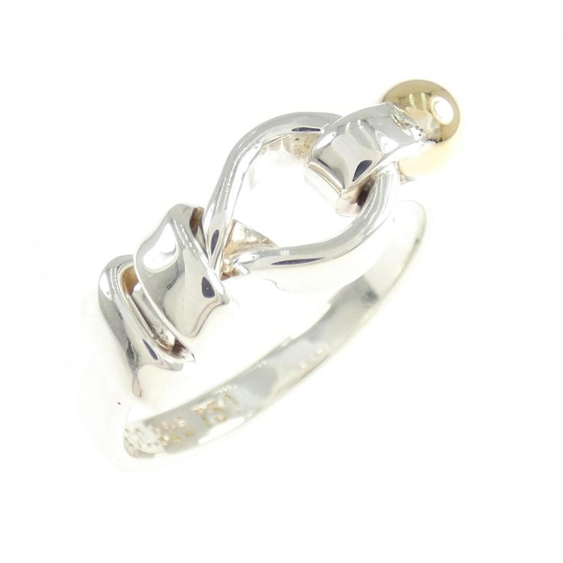 Tiffany & Co. Flat Wire Love Knot Ring: --- Catalog ---Category: SizeJP Size: 12.0US Size: 6.5Category: DesignType: Band ringGender: WomenMaterial: Silver 925, Yellow gold (18K)Category: GeneralBrand: Tiffany--- Item List ---Section: