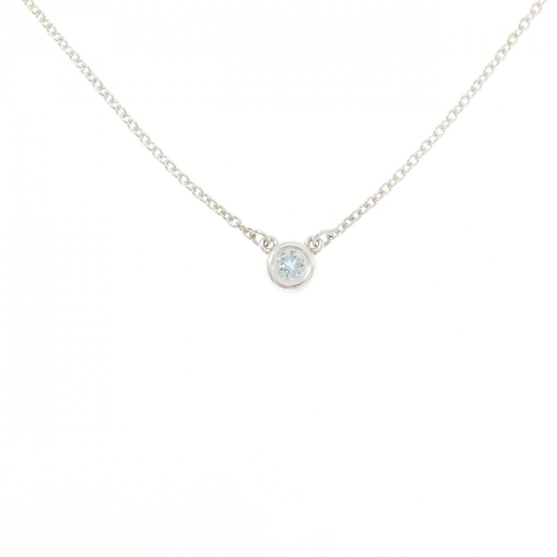 Tiffany & Co. By the Yard Necklace: --- Catalog ---Category: SizePendant Size: 4.5mm / 0.17''Neck Circumference: 41 cm / 16.14''Category: DesignStone: AquamarineGender: WomenMaterial: Silver 925Necklace Type: NecklaceCategory: