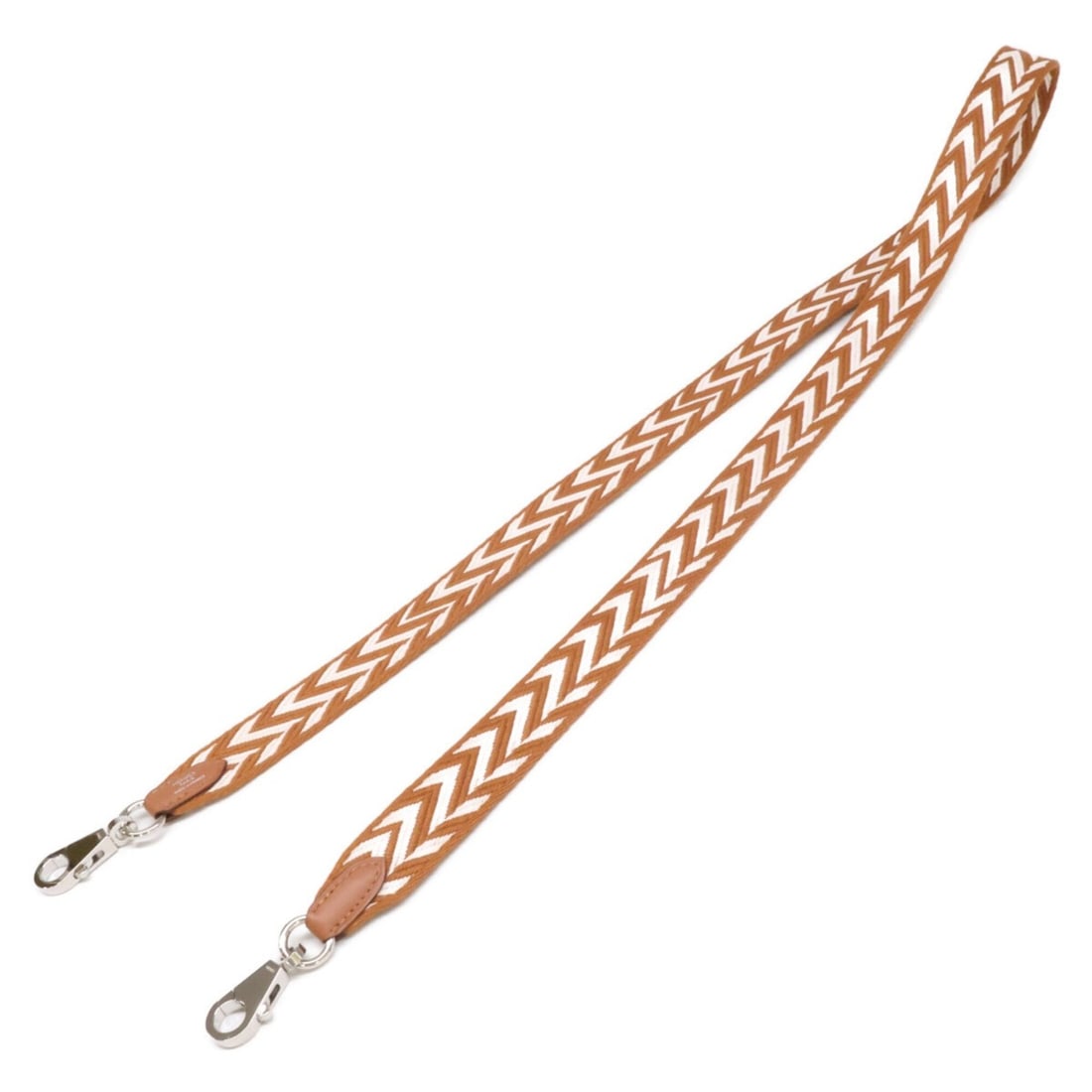 HERMES (Hermes) B-stamp Bandoulière Sangle Zigzag Swift Shoulder Strap Bag Gold x Blanc Silver (1 of 7)