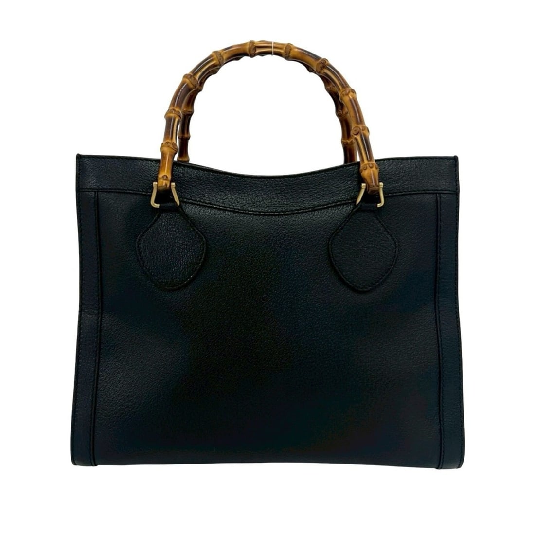 GUCCI Old Gucci Bamboo Handle Leather Handbag Tote Bag Black 36816: --- Catalog ---Category: SizeSize (HxWxD): 27cm x 35cm x 15cm / 10.62'' x 13.77'' x 5.9''Category: DesignType: Handbag, Tote bagColor: BlackGender: WomenMaterial: Leather Category: GeneralBrand: Gucci