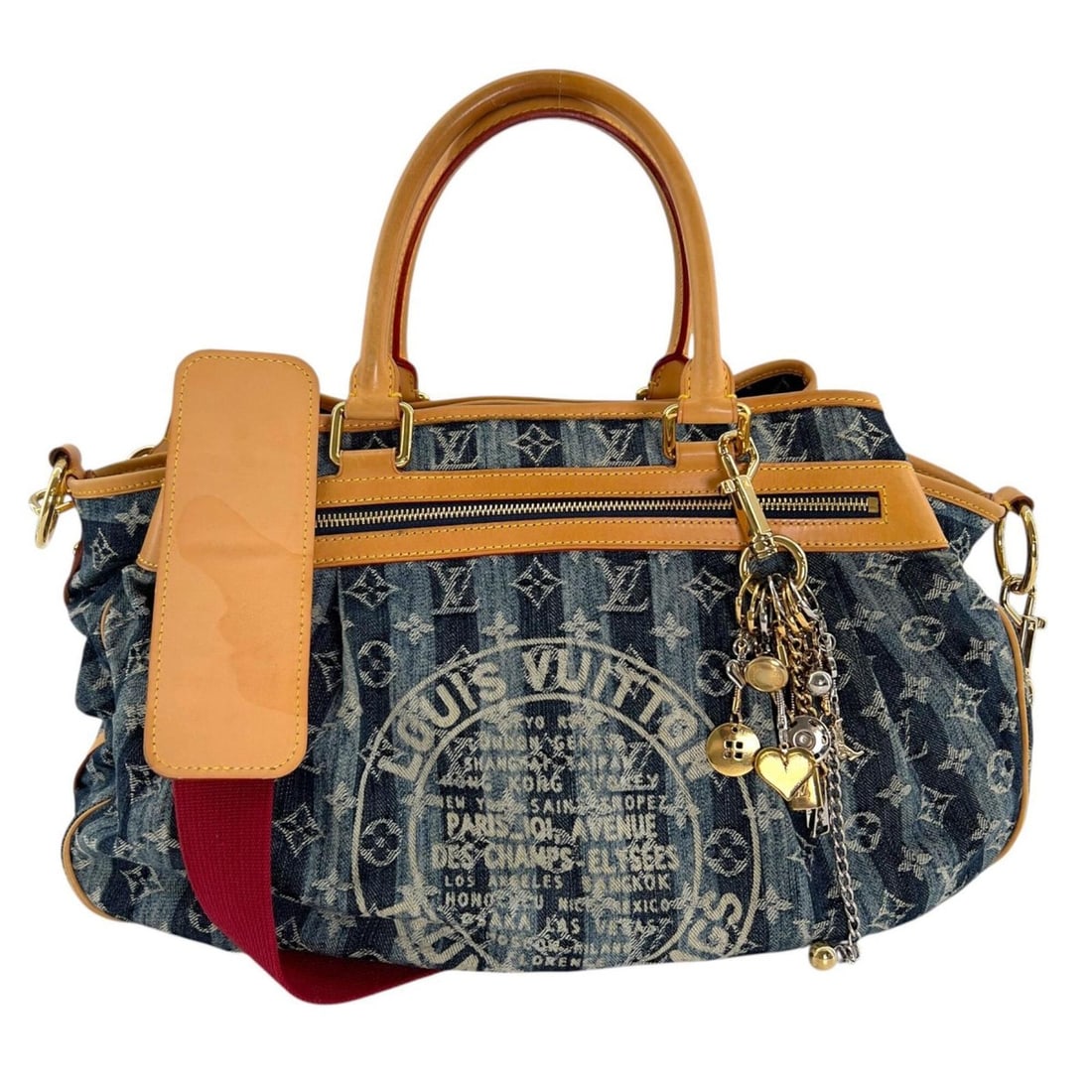 LOUIS VUITTON Louis Vuitton Monogram Denim Cavalier GM M95336 Handbag Blue Women's: --- Catalog ---Category: SizeStrap Drop: 47cm / 18.5''Handle Drop: 15.00cm / 5.91''Size (HxWxD): 28cm x 40cm x 18cm / 11.02'' x 15.74'' x 7.08''Strap Length: 96cm - 107cm / 37.79'' - 42.12''Handle Len