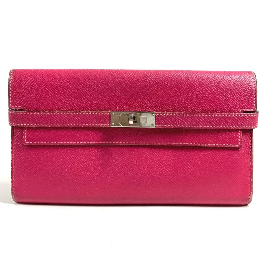 HERMES Kelly Wallet Long Wallet, Epsom Leather, Men's & Women's, Rose Tyrien Pink: --- Catalog ---Category: SizeSize (HxWxD): 11cm x 19.5cm / 4.33'' x 7.67''Category: DesignType: Long wallet (bi-fold)Color: Pink, Rose tyrienGender: Men,Women,UnisexMaterial: Epsom leather Category: G
