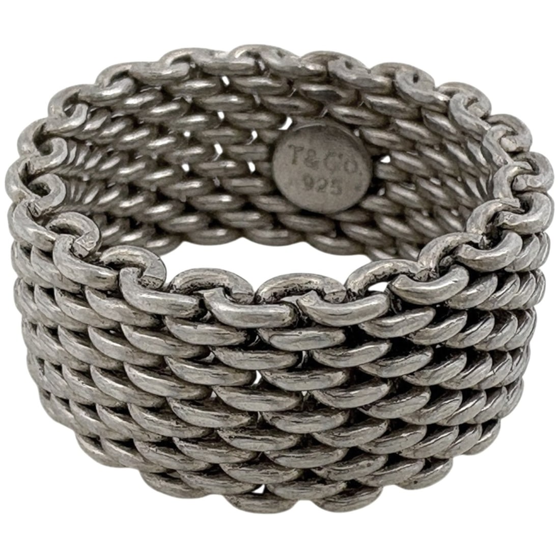 Tiffany & Co. Somerset Mesh Ring, Sterling Silver 925, Women's Ring (1 of 4)