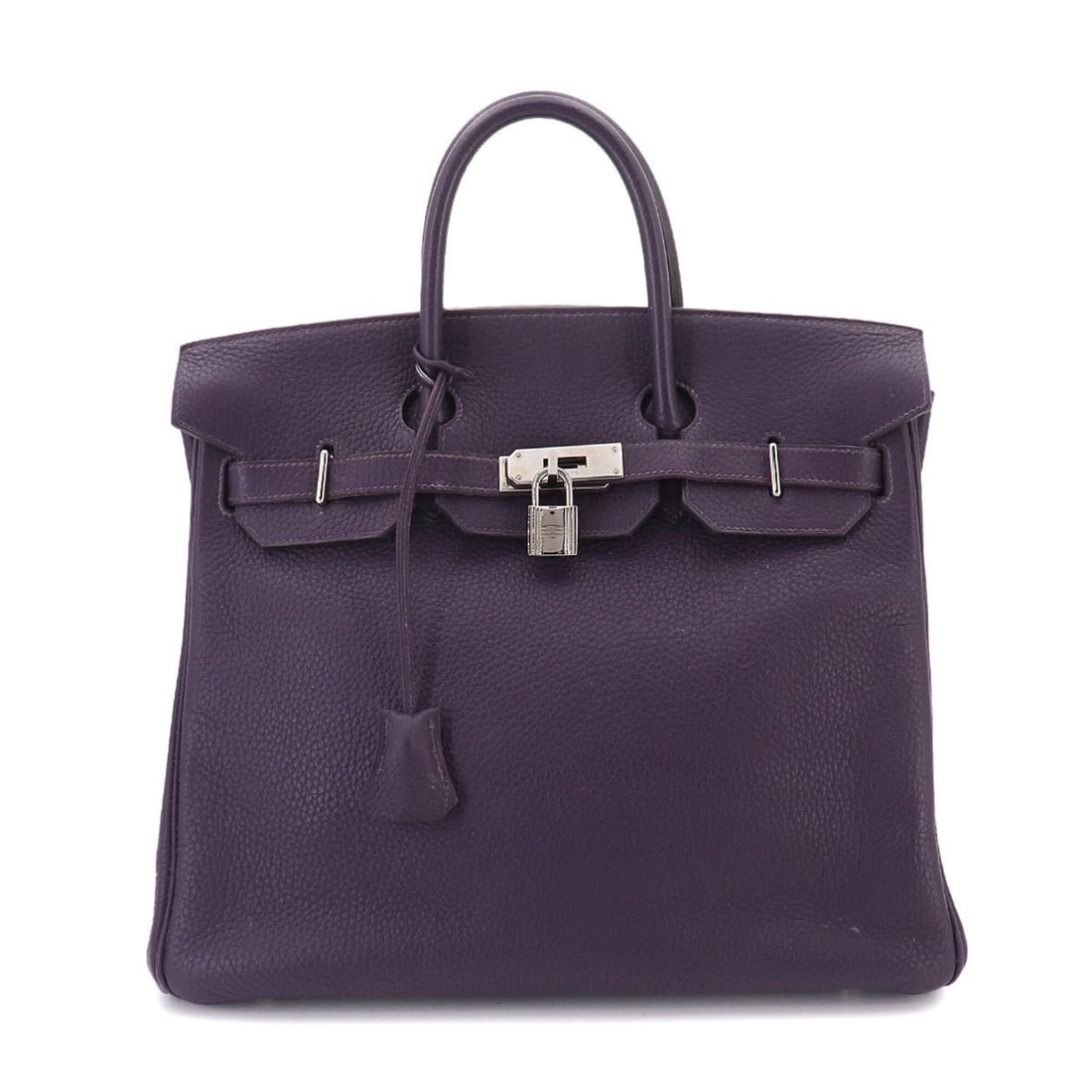 Haut a Courroies 32, Hermes, Togo leather, purple, handbag, ?I stamp, silver hardware.: --- Catalog ---Category: SizeSize (HxWxD): 28.5cm x 32cm x 16.5cm / 11.22'' x 12.59'' x 6.49''Category: DesignType: HandbagColor: PurpleGender: WomenMaterial: Togo leather Category: GeneralBrand: Herm