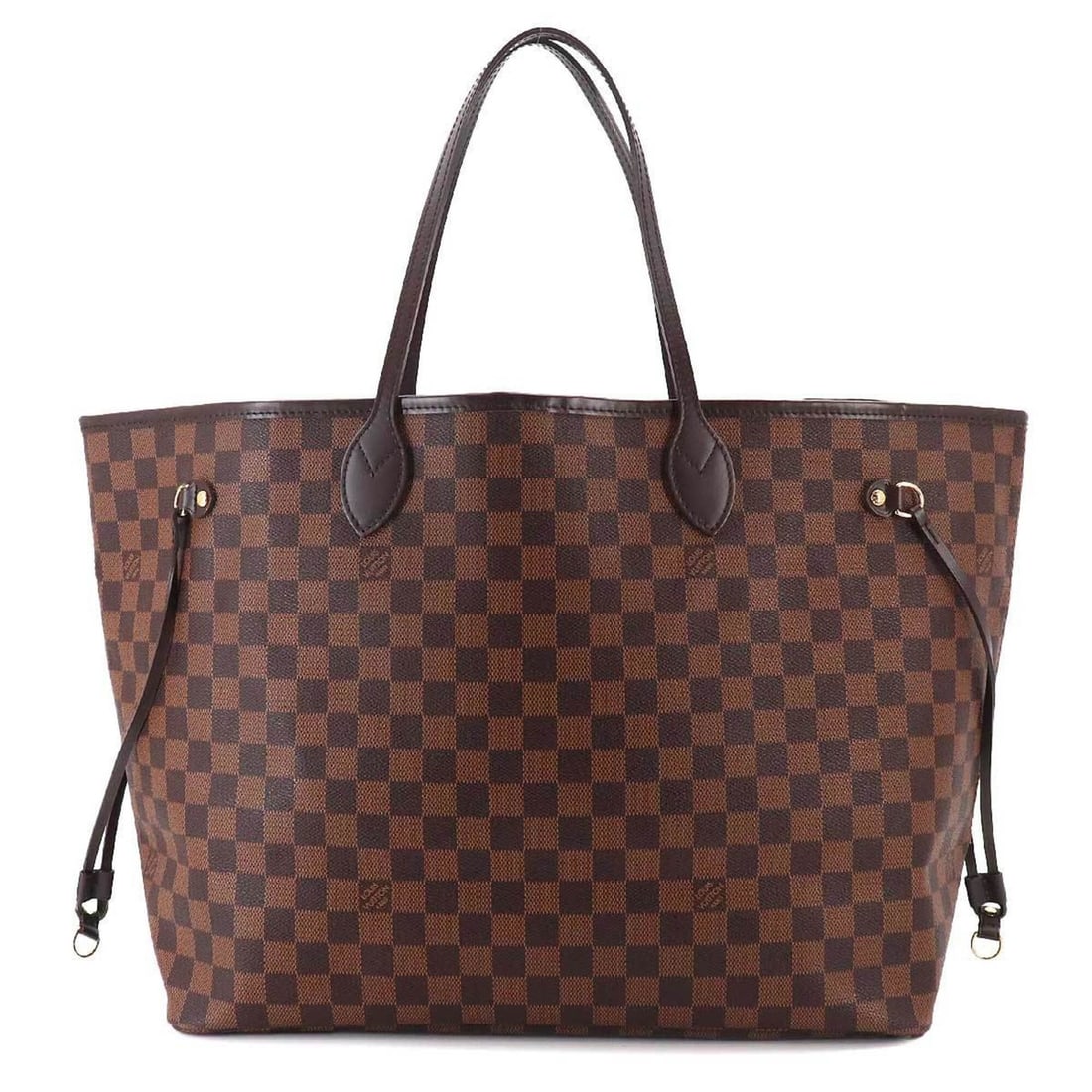 Louis Vuitton Neverfull GM Damier Tote Handbag, Ebene Cerise, N51106, Gold Hardware: --- Catalog ---Category: SizeSize (HxWxD): 32cm x 56cm x 20cm / 12.59'' x 22.04'' x 7.87''Category: DesignType: Handbag, Tote bagColor: Cerise, EbeneGender: Women,MenMaterial: Damier Canvas Category: 