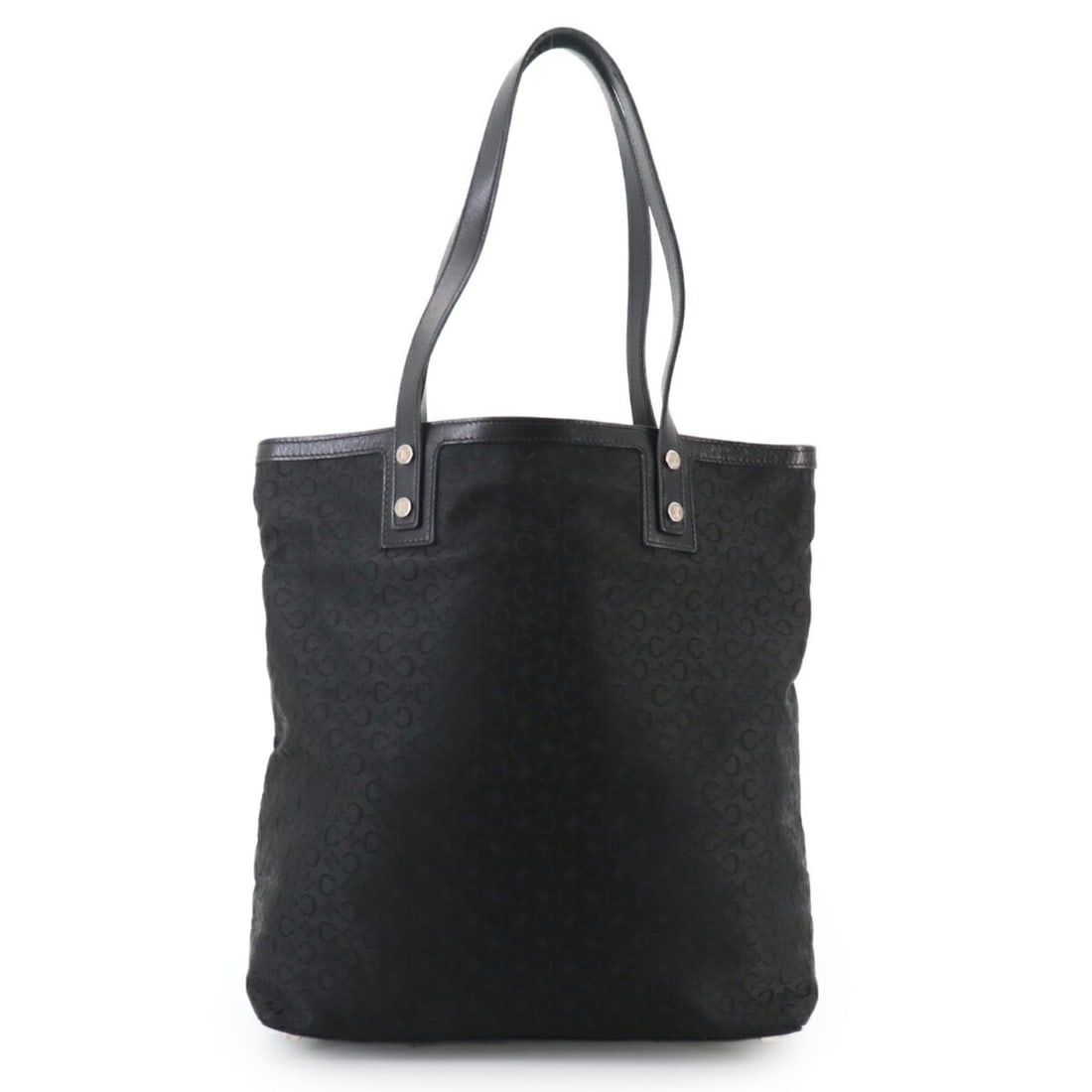 Celine Macadam C Logos Tote Handbag, Canvas and Leather, Black with Gold Hardware: --- Catalog ---Category: SizeSize (HxWxD): 29cm x 25.5cm x 10cm / 11.41'' x 10.03'' x 3.93''Category: DesignType: Handbag, Tote bagColor: BlackGender: Women,MenMaterial: Canvas , Leather Category: Gen