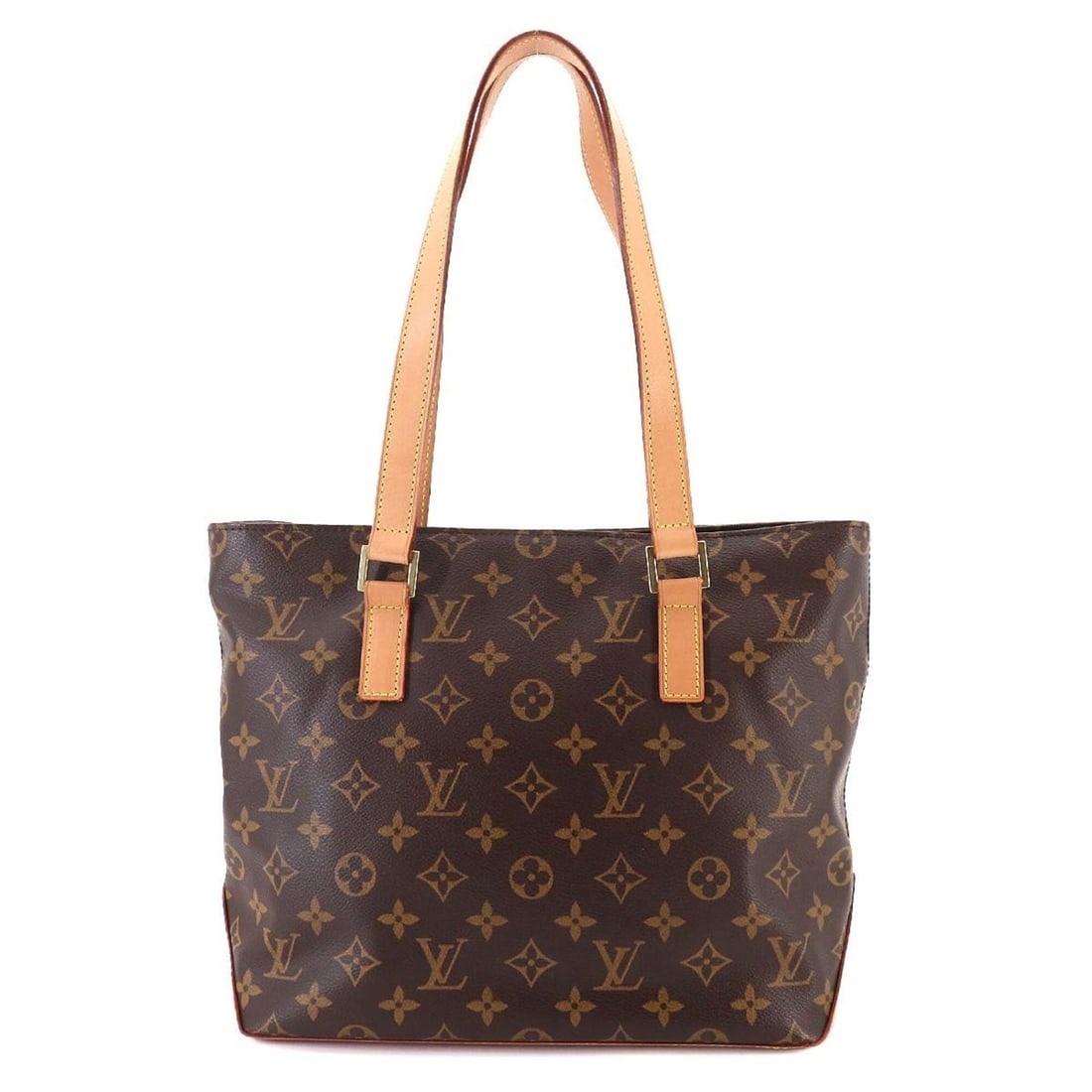 Louis Vuitton Monogram Cabas Piano Tote Handbag, Brown, M51148, Gold Hardware: --- Catalog ---Category: SizeSize (HxWxD): 24.5cm x 27cm x 12cm / 9.64'' x 10.62'' x 4.72''Category: DesignType: Handbag, Tote bagColor: BrownGender: Women,MenMaterial: Monogram , Canvas Category: Gen