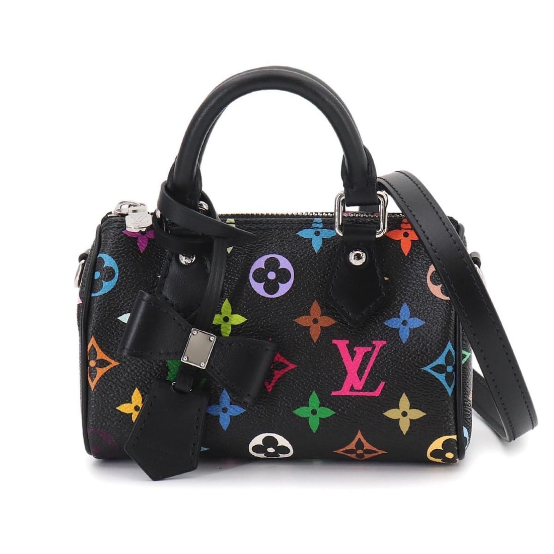 Louis Vuitton LVx™ Monogram Multicolor Nano Speedy 2-way Hand/Shoulder Handbag Noir M13406 RFID (1 of 9)