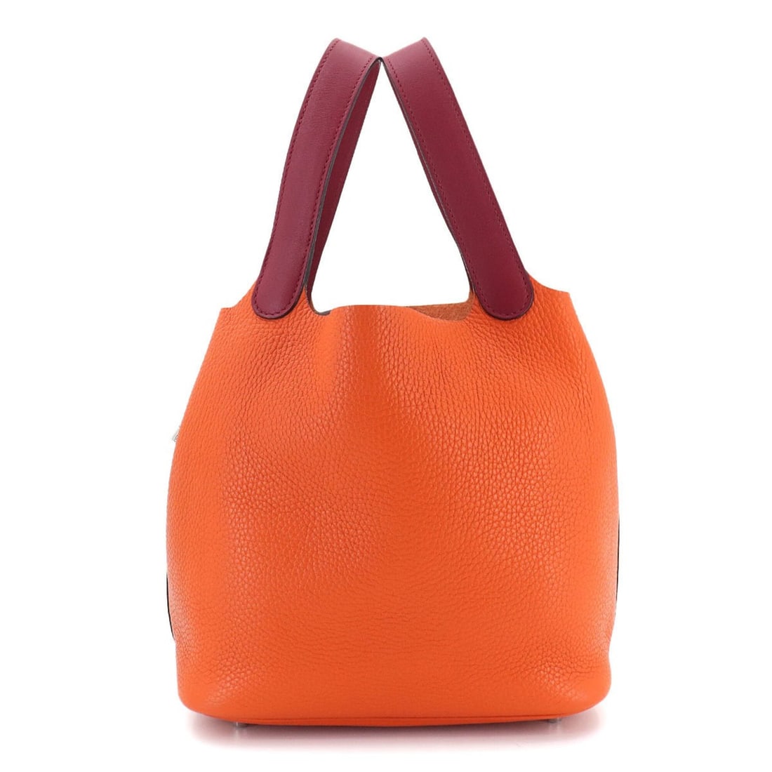 Piko Hermes Picotin Lock Touch MM Handbag, Taurillon Clemence Swift Leather, Rouge Grenat Orange, X: --- Catalog ---Category: SizeSize (HxWxD): 21.5cm x 22cm x 17.5cm / 8.46'' x 8.66'' x 6.88''Category: DesignType: HandbagColor: Orange, Rouge GrenatGender: WomenMaterial: Taurillon clemence leather , 