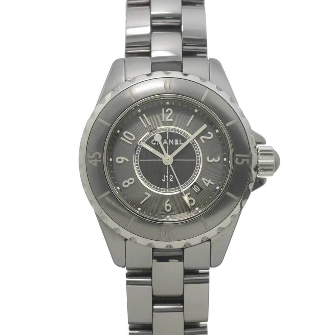 Chanel J12 Chromatic 33mm H2978 Women's Watch, Gray Ceramic Quartz Watch: --- Catalog ---Category: SizeWrist Size: 17.5cm / 6.88''Case Diameter: 34mm / 1.34''Category: DesignType: WristwatchGender: WomenColor (Dial): GrayMaterial (Band): Ceramic, Stainless steelMaterial (Ca