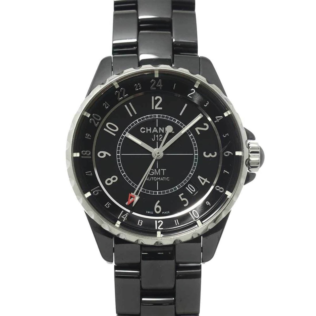 Chanel J12 H3102 GMT 38mm Men's Watch, Date, Black Ceramic, Automatic Movement (1 of 8)