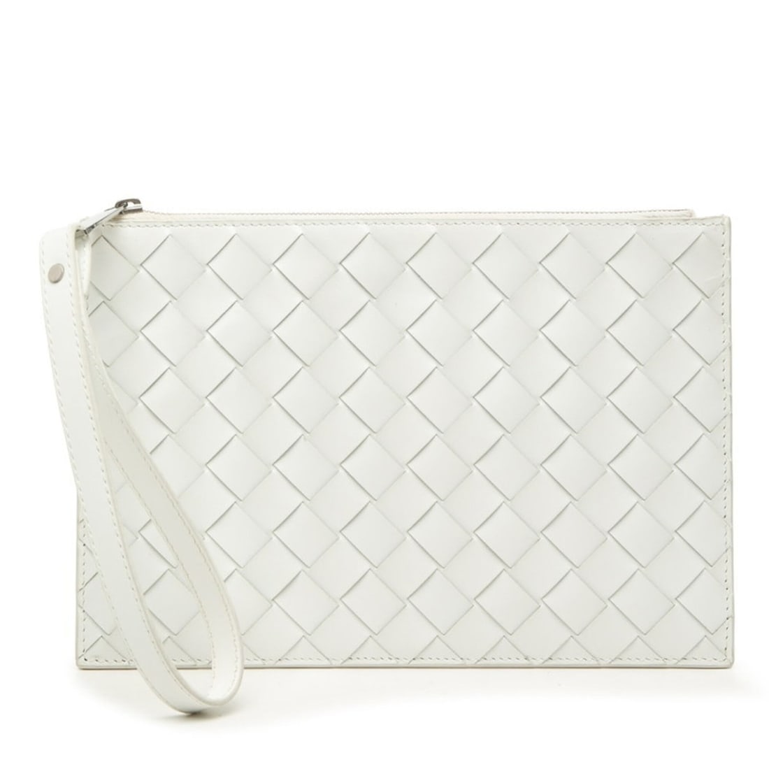 Bottega Veneta Intrecciato Clutch Bag Handbag Pouch White Leather Women's BOTTEGAVENETA: --- Catalog ---Category: SizeSize (HxWxD): 15cm x 22cm x 1cm / 5.9'' x 8.66'' x 0.39''Category: DesignType: Clutch bag, Handbag, PouchColor: WhiteGender: WomenMaterial: Leather Category: GeneralBrand: