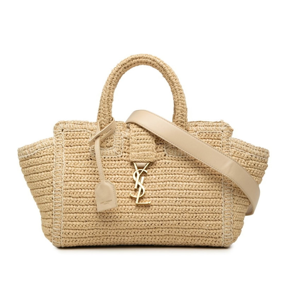 Saint Laurent Baby Downtown Cabas Handbag Shoulder Crossbody 2-Way 436834 Beige Raffia Leather: --- Catalog ---Category: SizeSize (HxWxD): 19cm x 38cm x 11.5cm / 7.48'' x 14.96'' x 4.52''Category: DesignType: HandbagColor: BeigeGender: WomenMaterial: Raffia , Leather Category: GeneralMPN: 436834