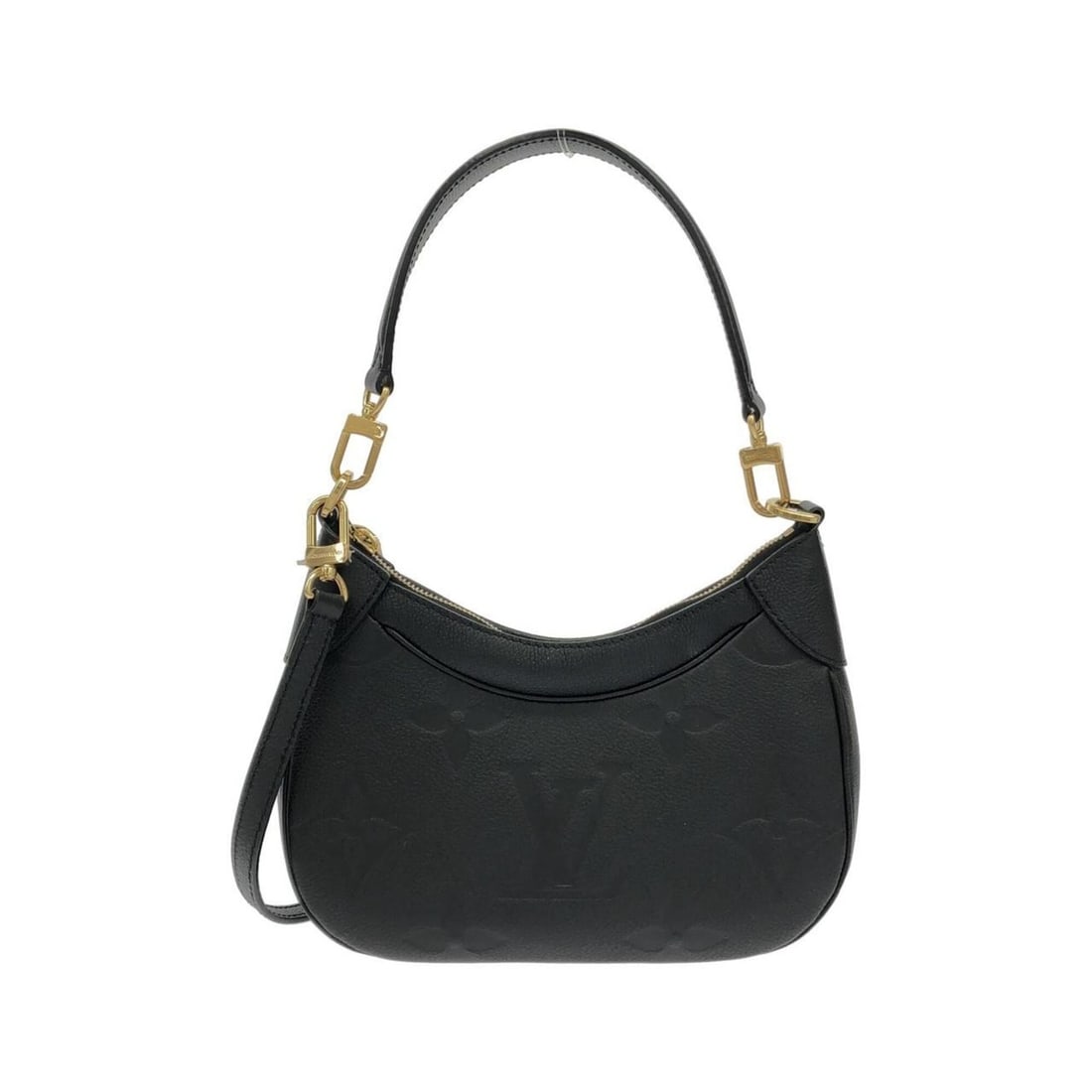 Louis Vuitton Monogram Empreinte Bagatelle M46002 Shoulder Bag: --- Catalog ---Category: SizeSize (HxWxD): 17.5cm x 22cm x 7cm / 6.88'' x 8.66'' x 2.75''Category: DesignType: Shoulder bagColor: BlackGender: Men,WomenMaterial: Leather Hardware Color: GoldLeather/Fu