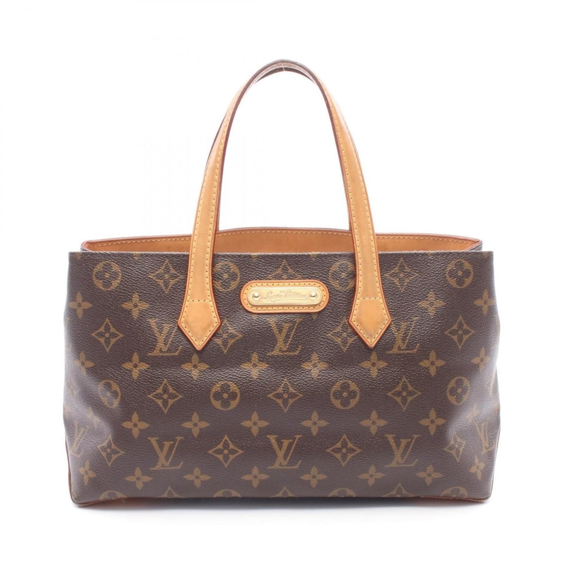 Louis Vuitton Wilshire PM Handbag, Coated Canvas and Leather, Monogram Pattern, Women's, Brown,: --- Catalog ---Category: SizeSize (HxWxD): 18cm x 30cm x 10cm / 7.08'' x 11.81'' x 3.93''Category: DesignType: HandbagColor: BrownGender: WomenMaterial: Coated canvas , Leather Category: GeneralMPN: M