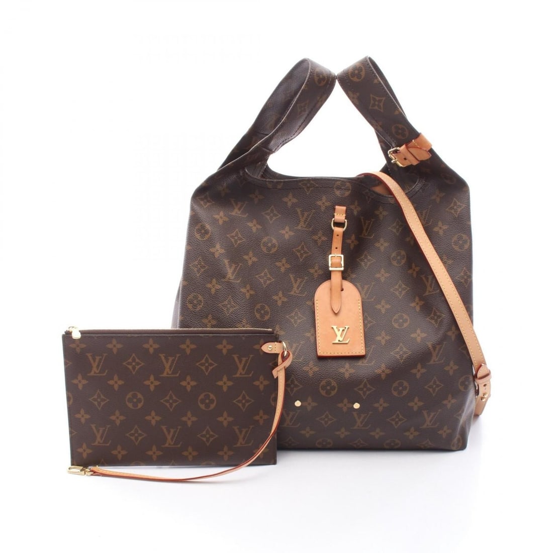 Louis Vuitton Atlantis GM Monogram 2-Way Handbag, Coated Canvas Leather, Women's, Brown, M46817: --- Catalog ---Category: SizeSize (HxWxD): 34cm x 34cm x 13.5cm / 13.38'' x 13.38'' x 5.31''Category: DesignType: Handbag, PouchColor: BrownGender: WomenMaterial: PVC , Leather Category: GeneralMPN: