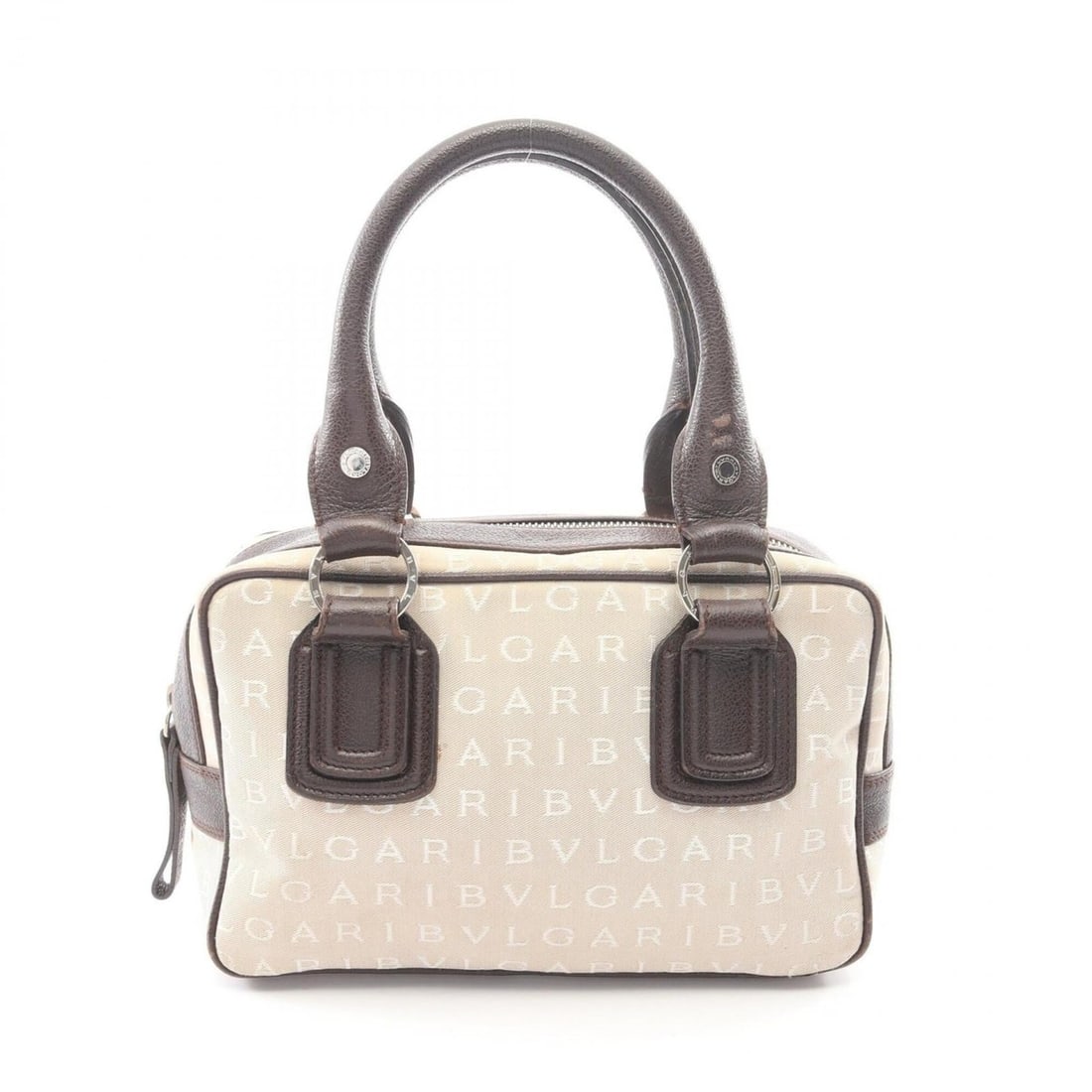 Bulgari BVLGARI Logomania Handbag, Canvas and Leather, Women's, Beige/Brown: --- Catalog ---Category: SizeSize (HxWxD): 15cm x 22cm x 9cm / 5.9'' x 8.66'' x 3.54''Category: DesignType: HandbagColor: Beige, BrownGender: WomenMaterial: Canvas , Leather Category: GeneralBrand: