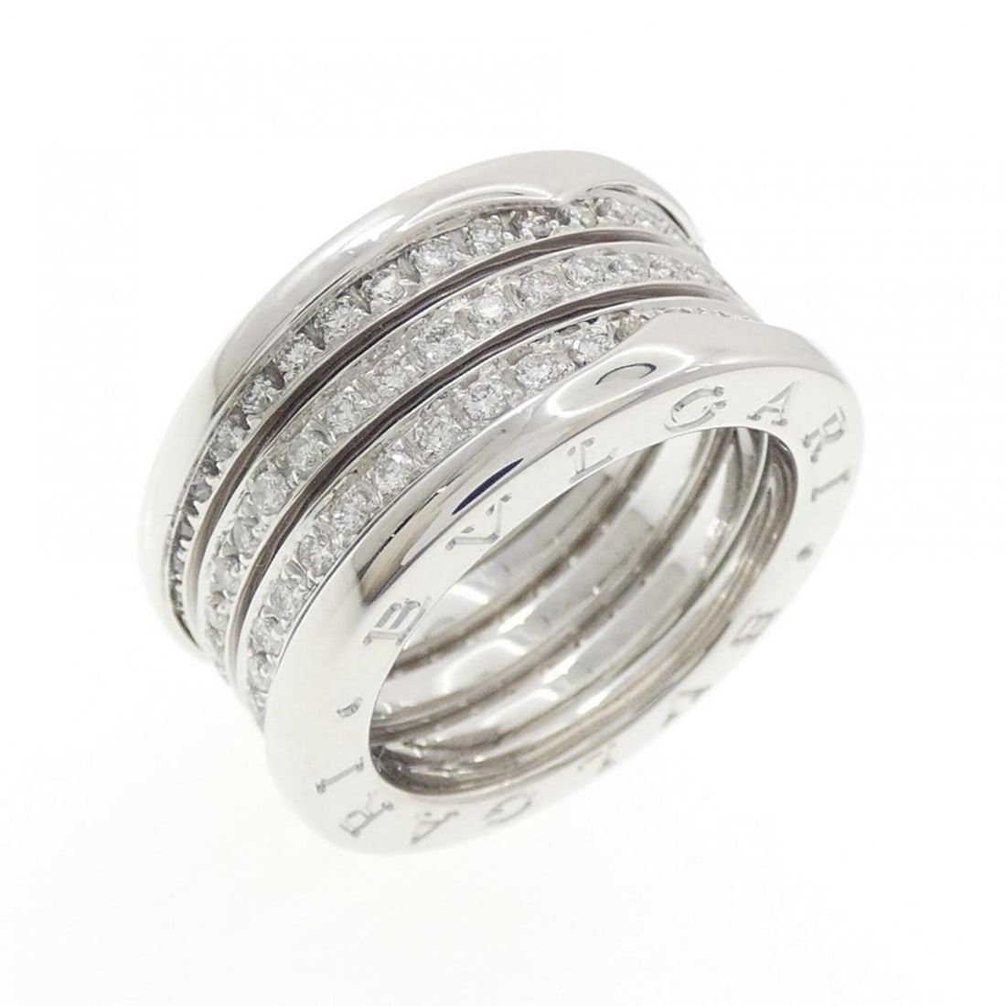 Bvlgari B.zero1 4-band ring: --- Catalog ---Category: SizeUS Size: 6.5Brand Size: 52Category: DesignType: Band ringColor: White goldStone: DiamondGender: WomenMaterial: White gold (18K)Category: GeneralMPN: AN850556Brand: