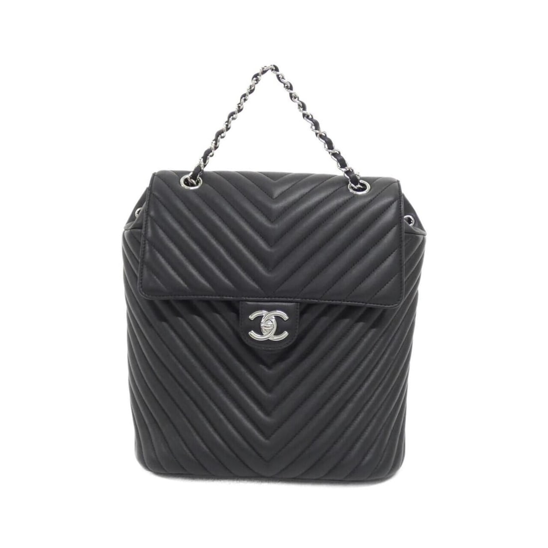 Chanel 91122 Backpack: --- Catalog ---Category: SizeSize (HxWxD): 28cm x 25cm x 12cm / 11.02'' x 9.84'' x 4.72''Category: DesignType: BackpackColor: BlackGender: Women,MenMaterial: Leather Category: GeneralBrand: Chanel---