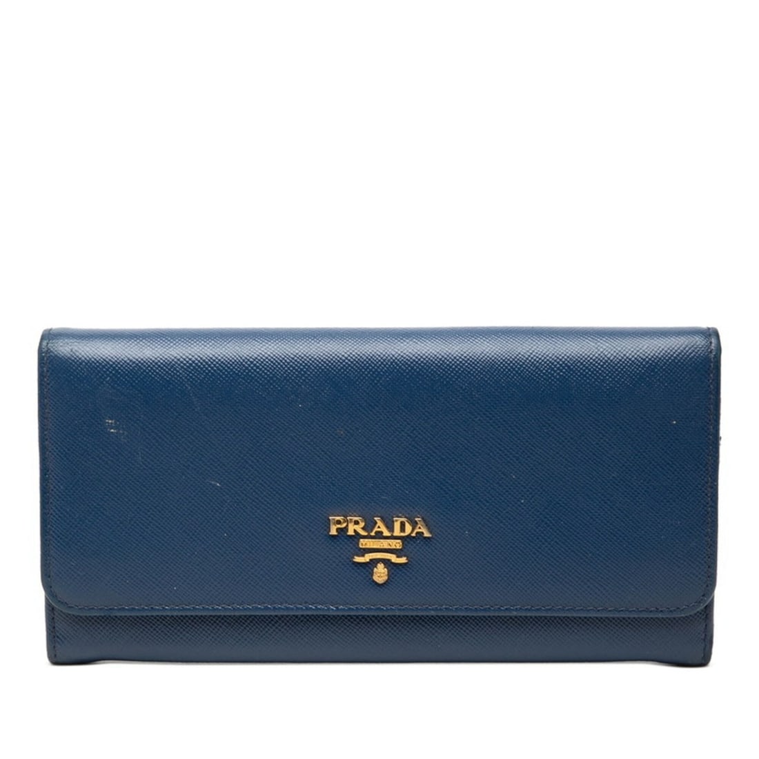 Prada Bi-fold Long Wallet 1M1132 Blue Saffiano Leather Women's PRADA: --- Catalog ---Category: SizeSize (HxWxD): 9.5cm x 19cm x 2.5cm / 3.74'' x 7.48'' x 0.98''Category: DesignType: Long wallet (bi-fold)Color: BlueGender: WomenMaterial: Leather Leather/Fur Type: